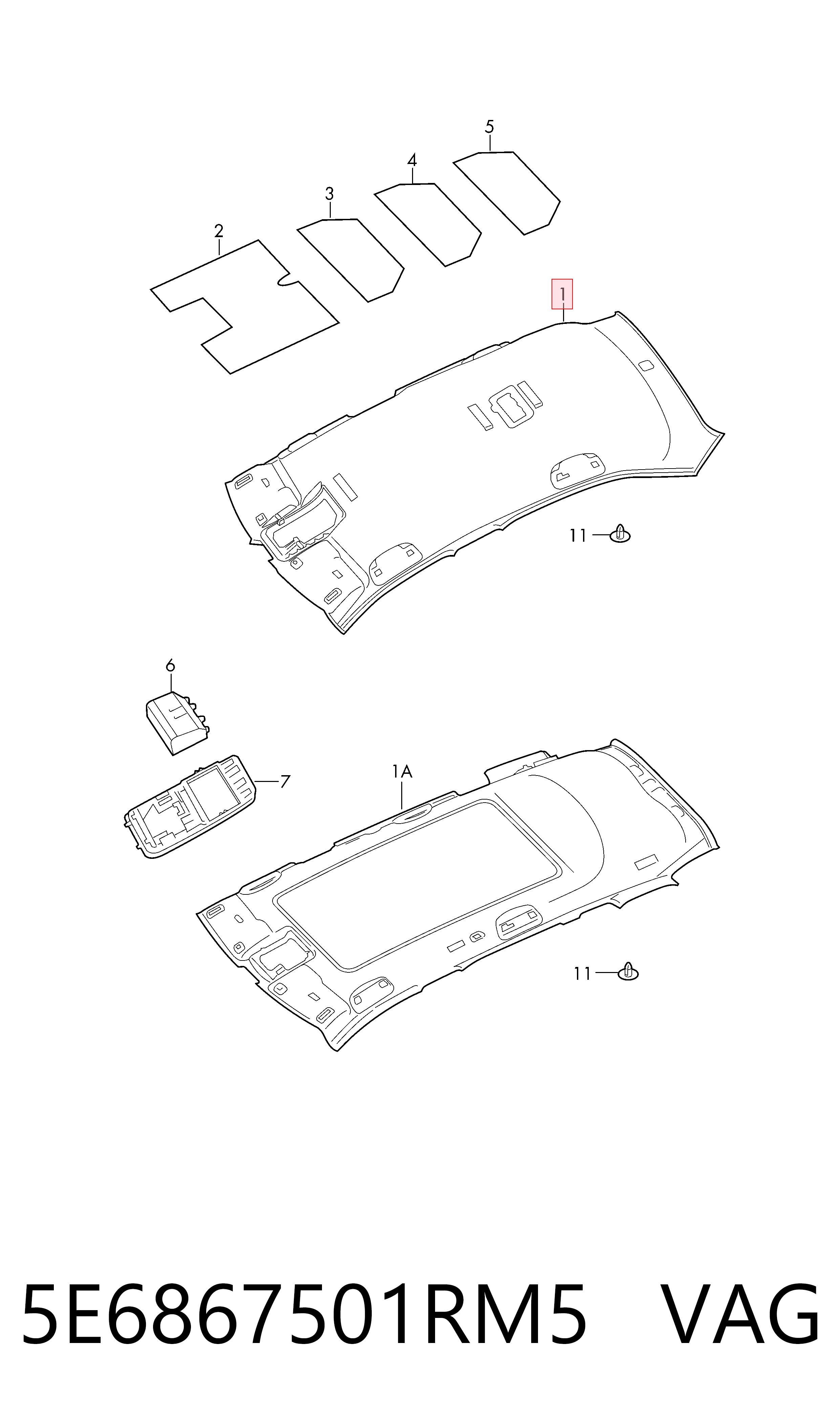 Comprar Guarnecido de techo Skoda Octavia IV NX3, NN3, PV3 a bajo precio