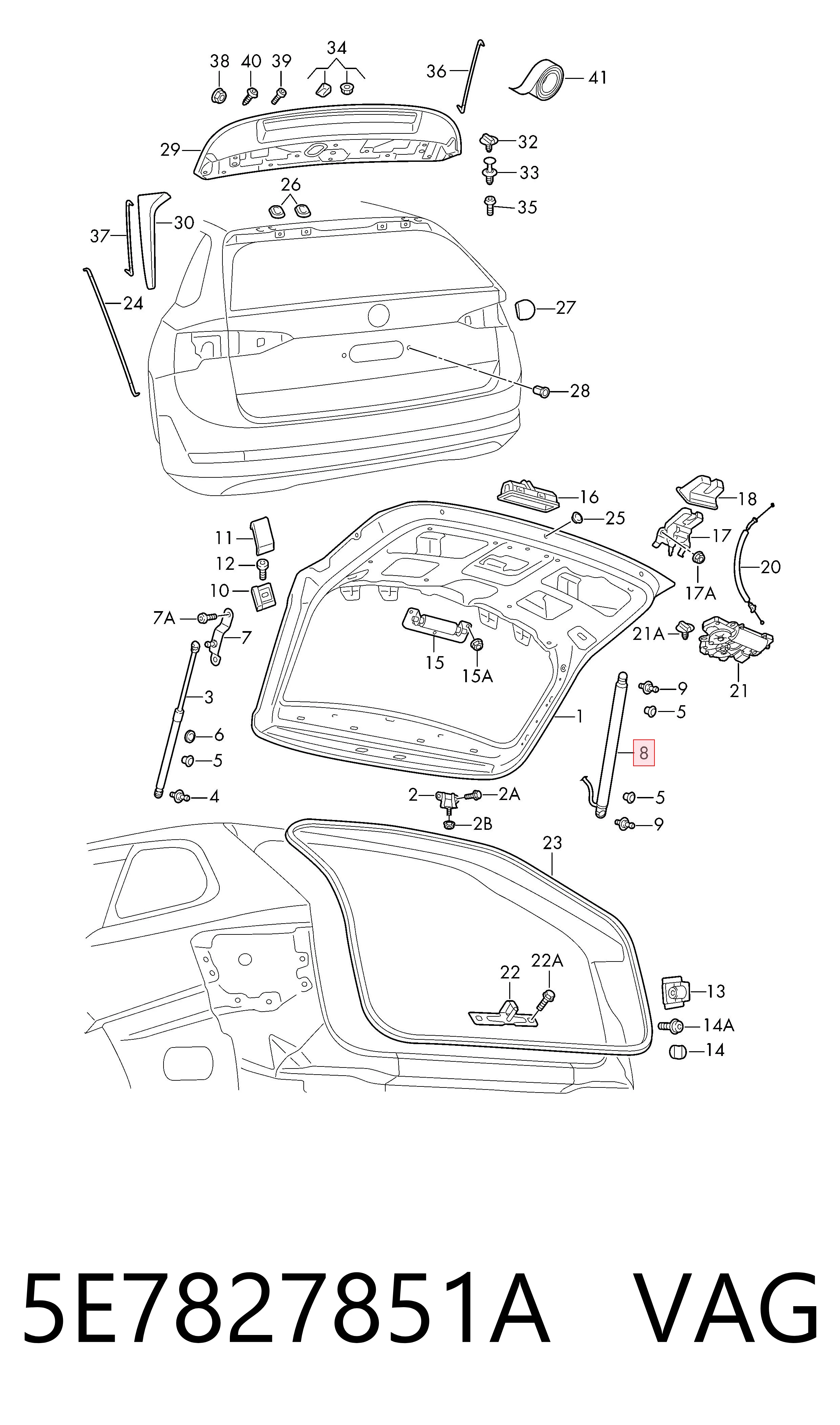 Comprar Amortiguador maletero Skoda Octavia IV A8 NX5, PV5