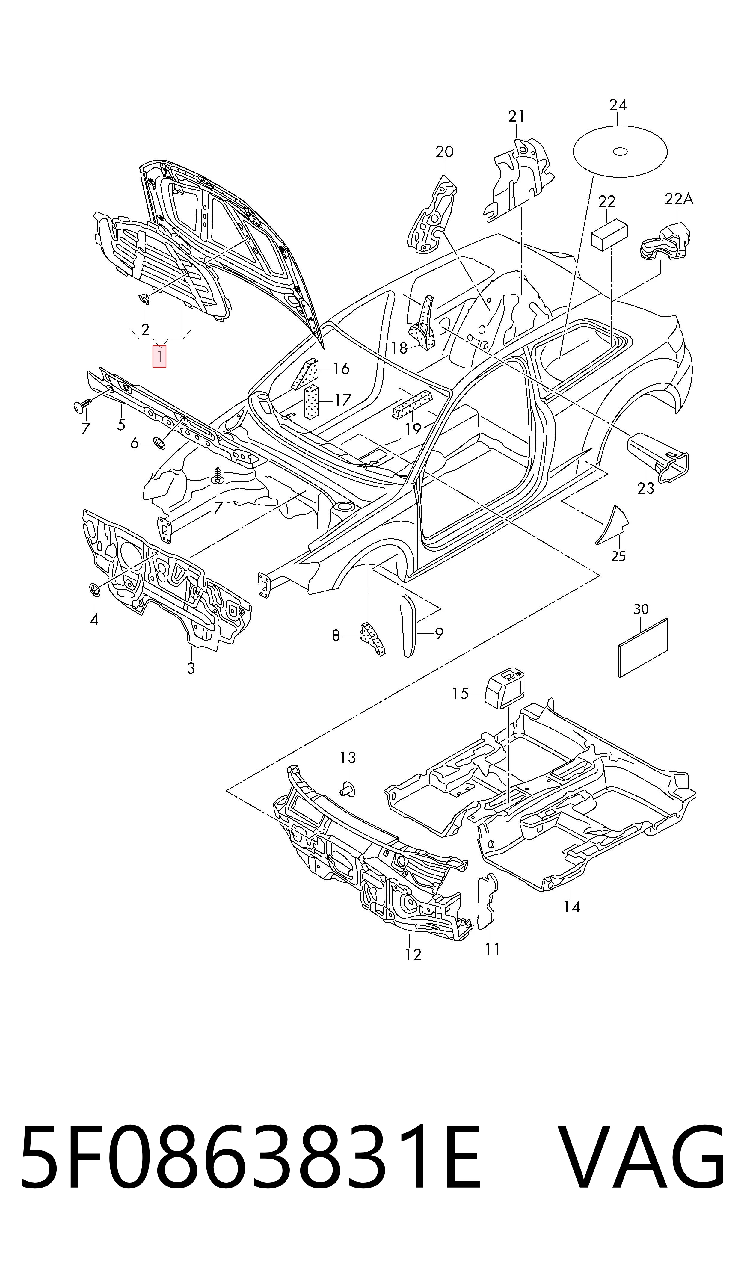 Comprar Aislamiento acústico del capó Seat Leon II 1P1 a bajo precio
