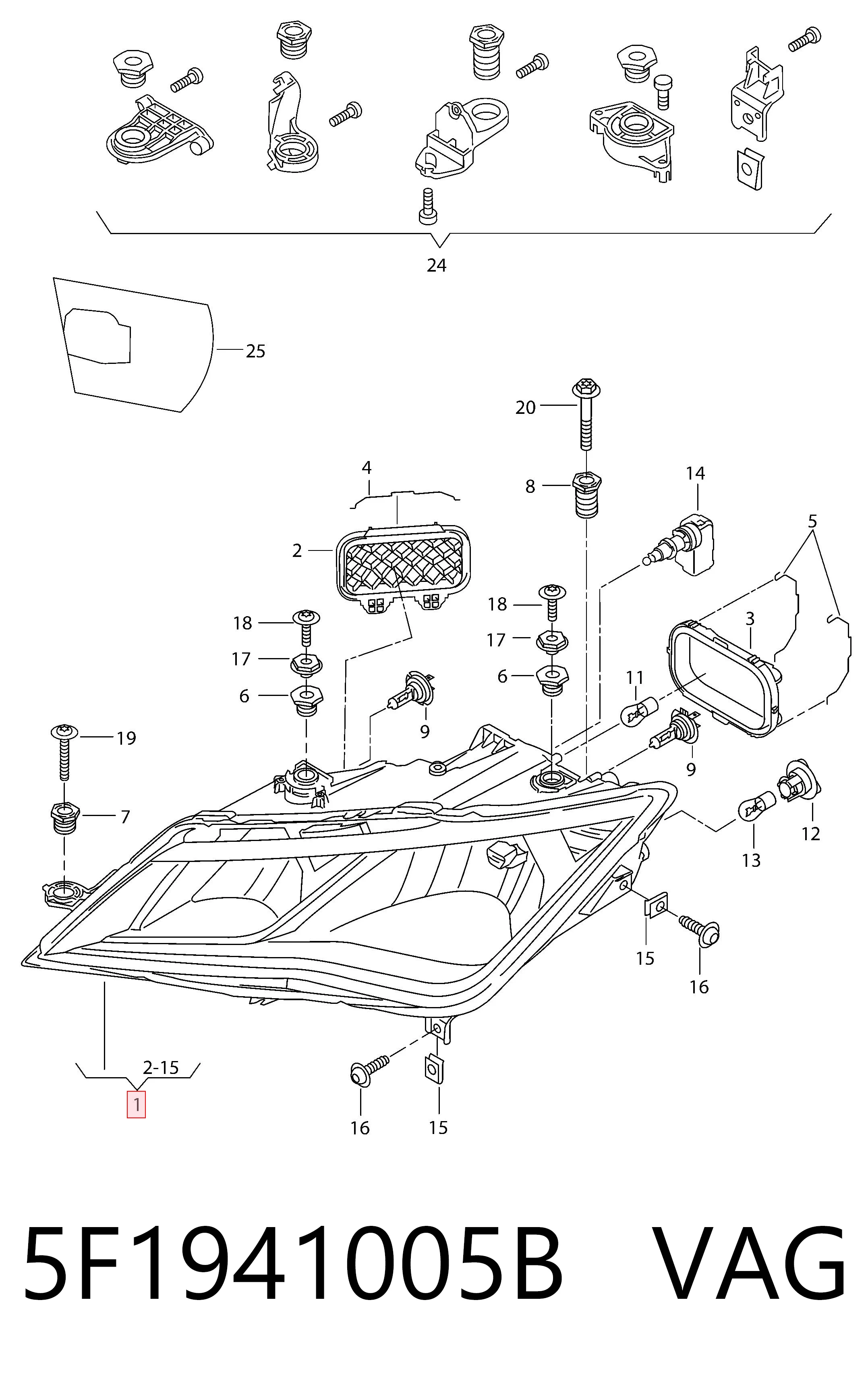 Optica delantera Seat Leon  hatchback comprar en España