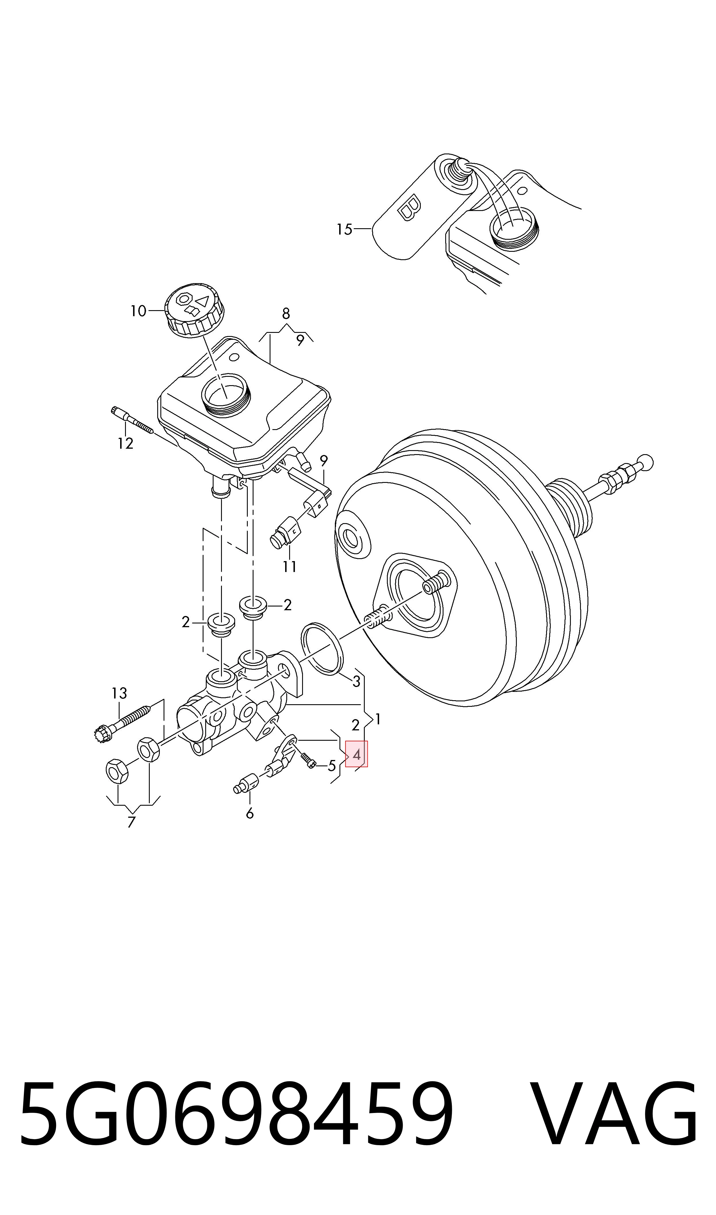 5G0698459 VAG Interruptor luces de freno