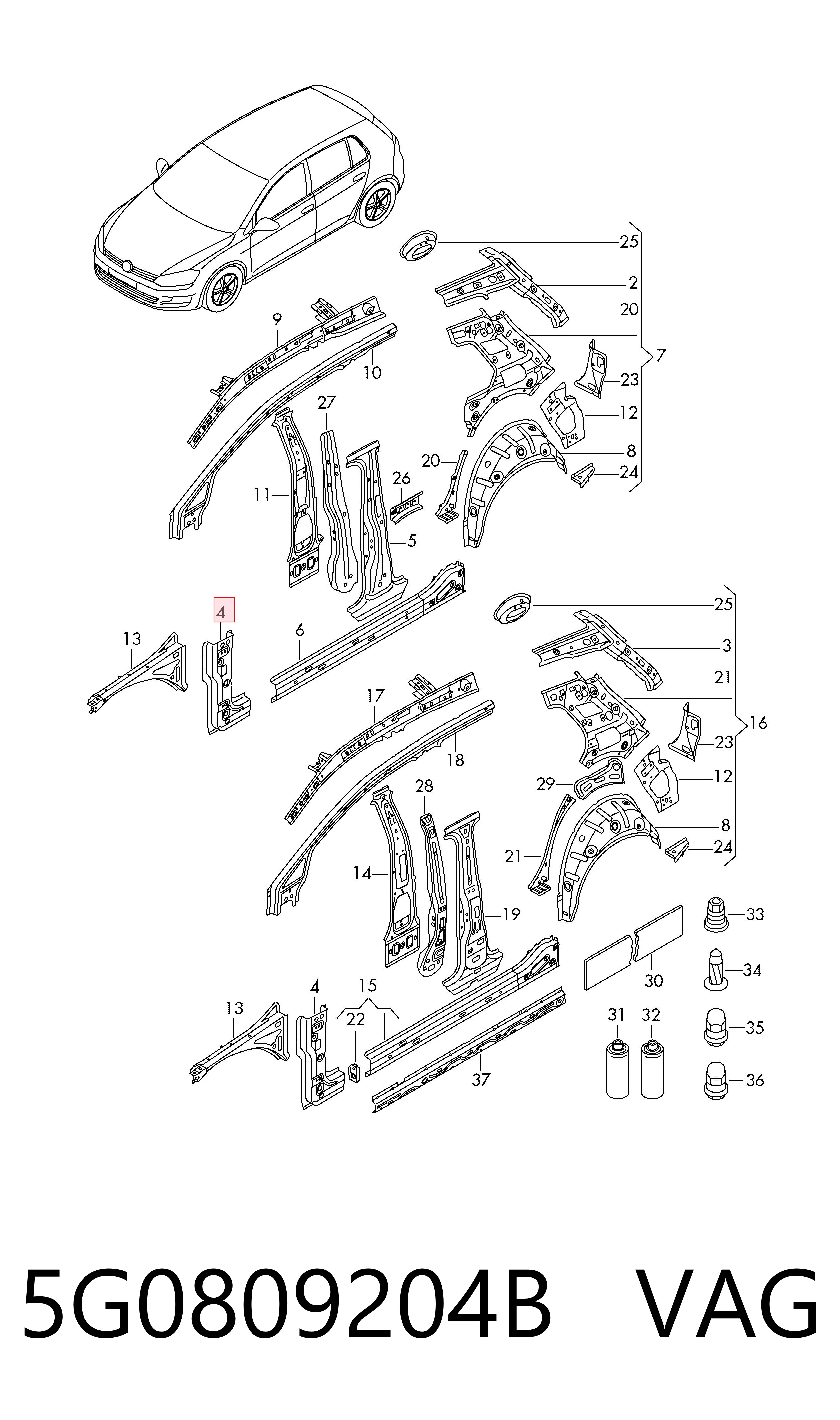 5G0809204B VAG