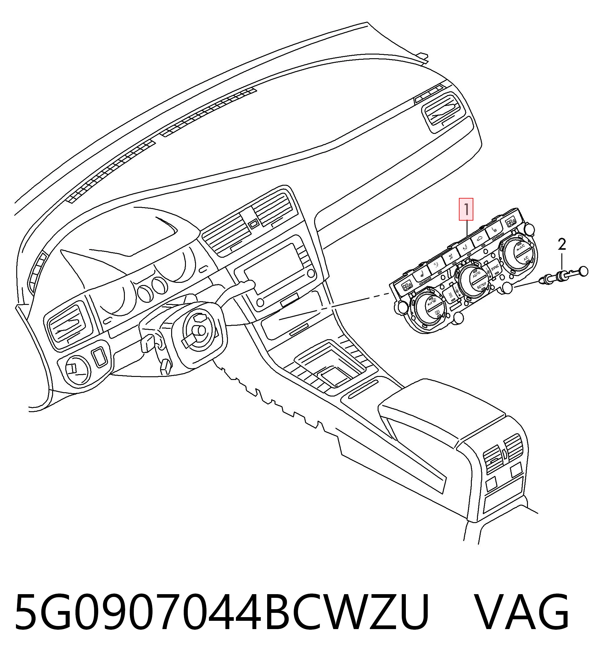 Unidad de control de la ventilación para Volkswagen Golf ALLTRACK VII BA5, BV5