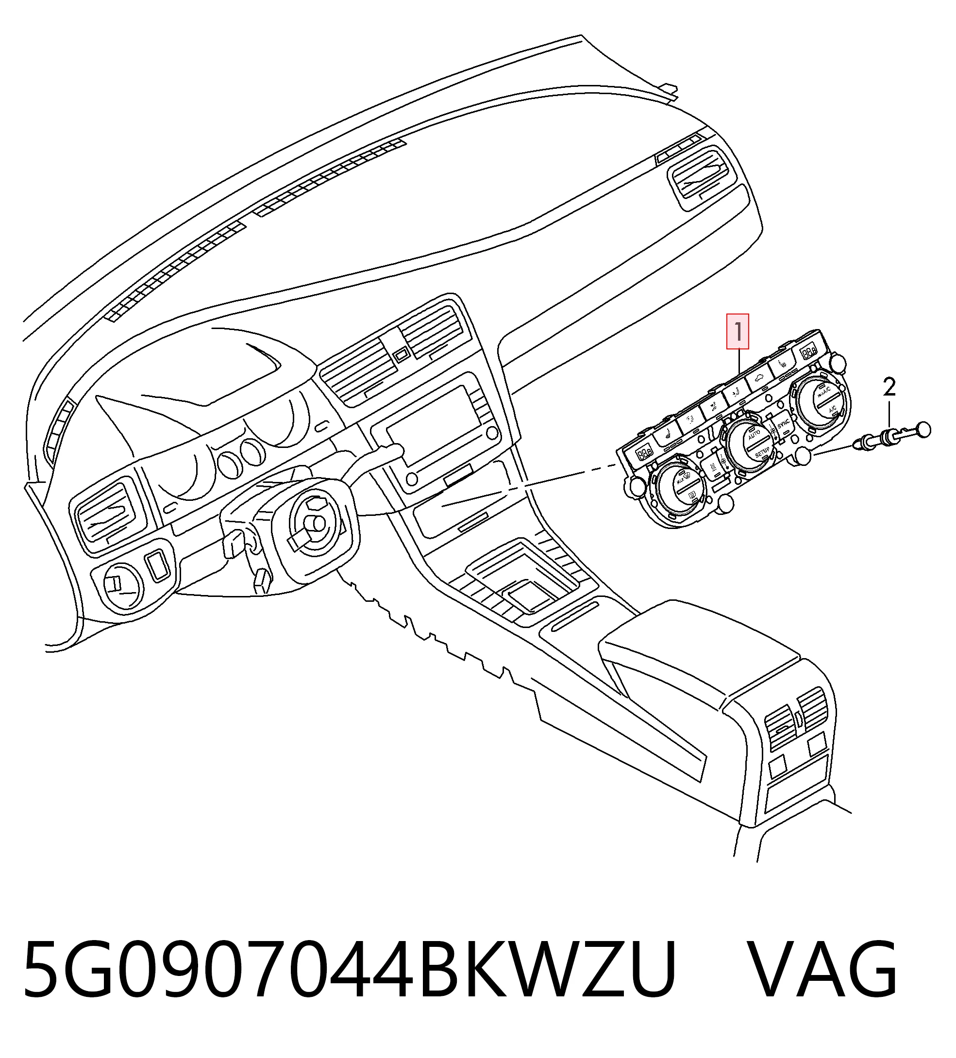 Comprar Módulo de modos de calefacción/aire acondicionado Volkswagen Golf VII BA5, BV5 a bajo precio