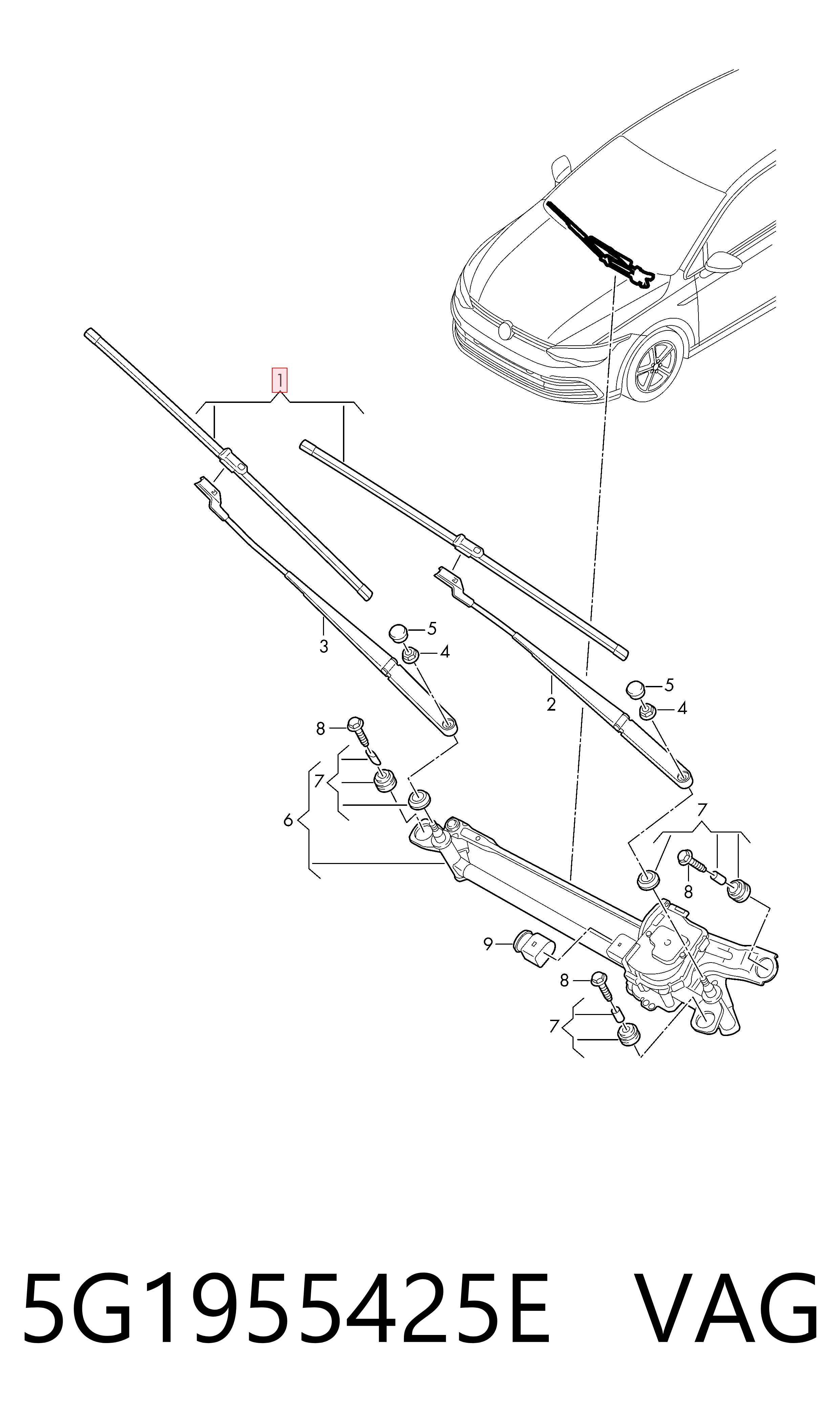 Comprar Limpiaparabrisas delanteras Volkswagen Golf VIII CD1, DA1