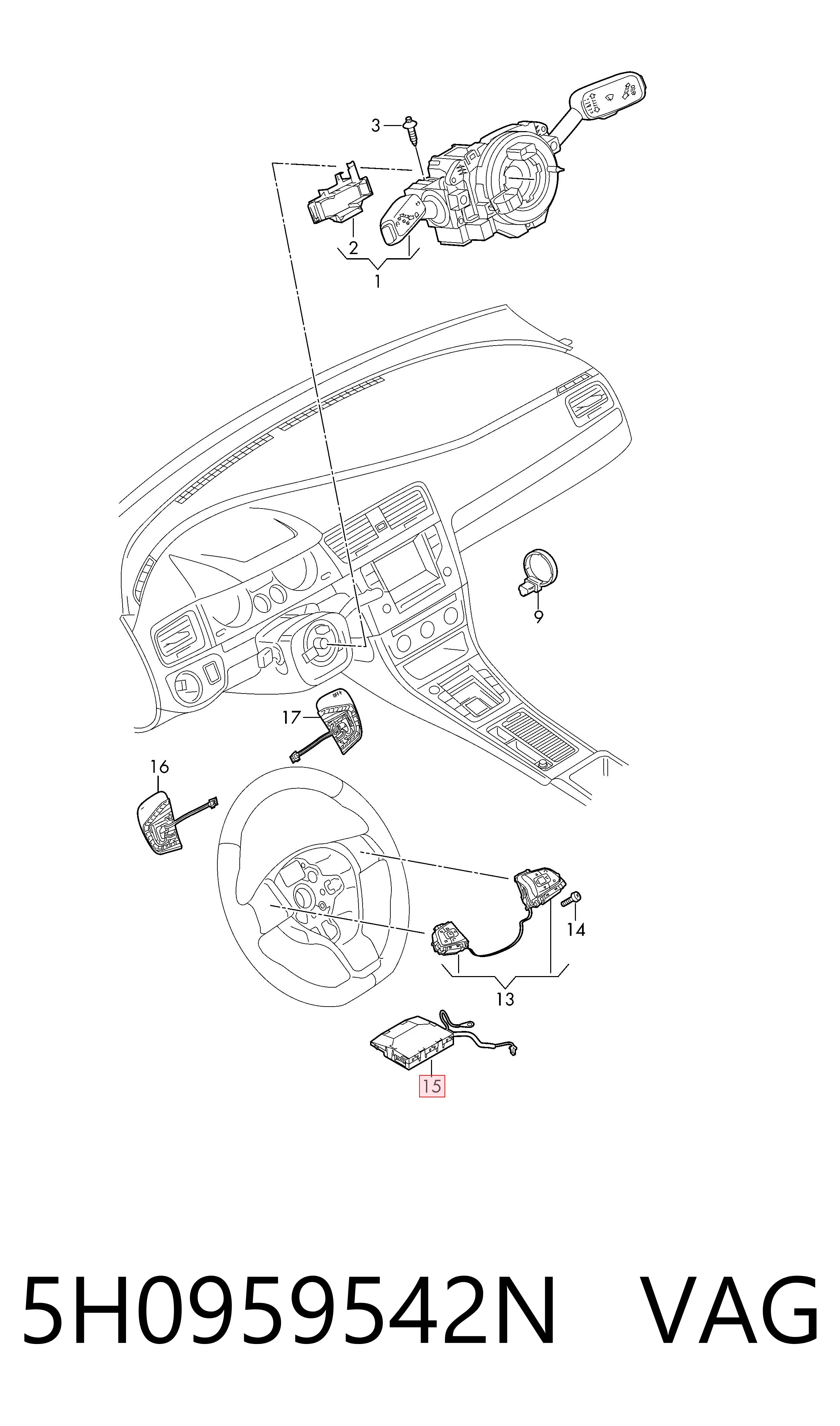  VAG 5H0959542N precio, desde 324,92 EUR