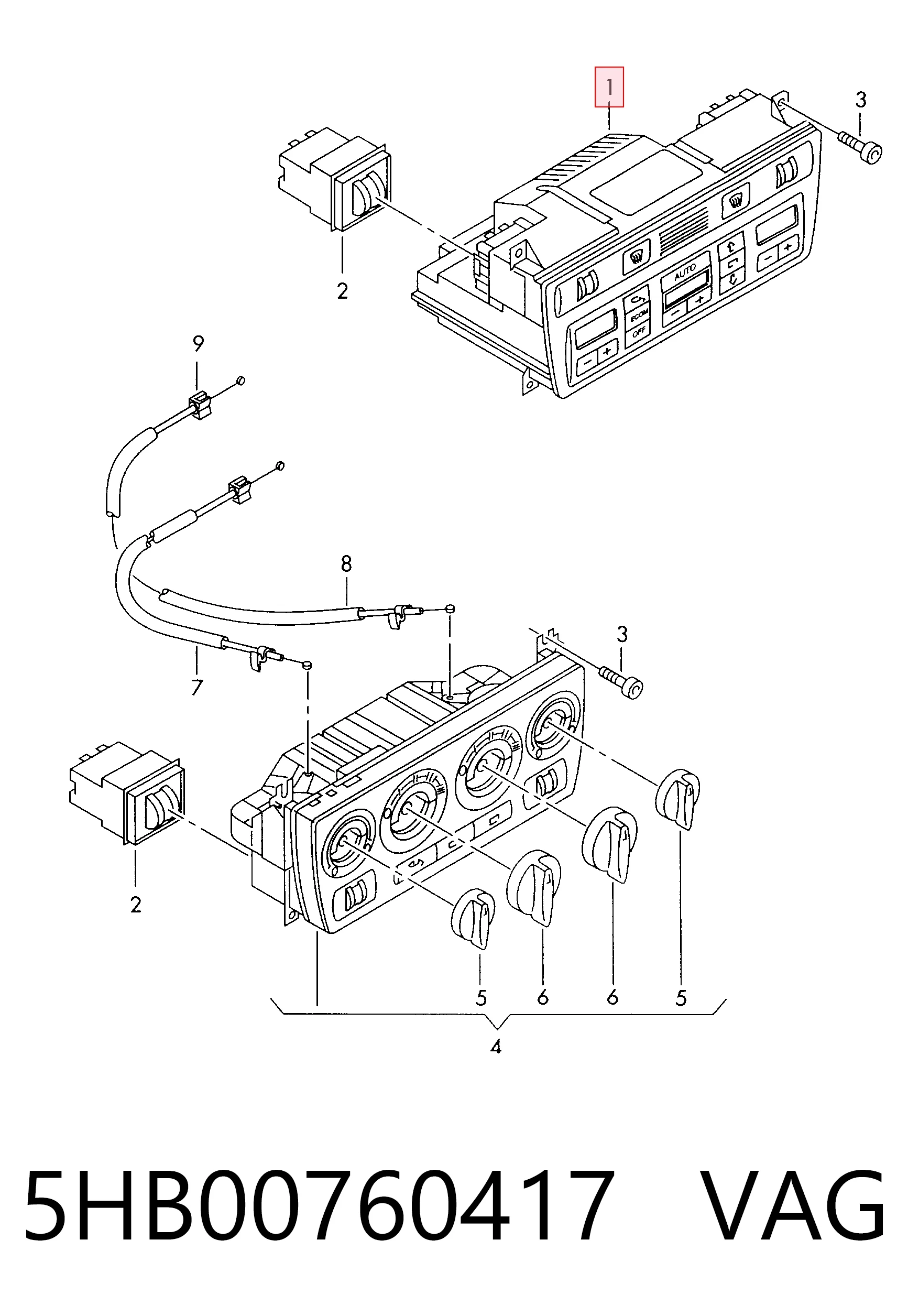 Comprar Unidad de control aire acondicionado Audi A6 C5 4B2, 4B4