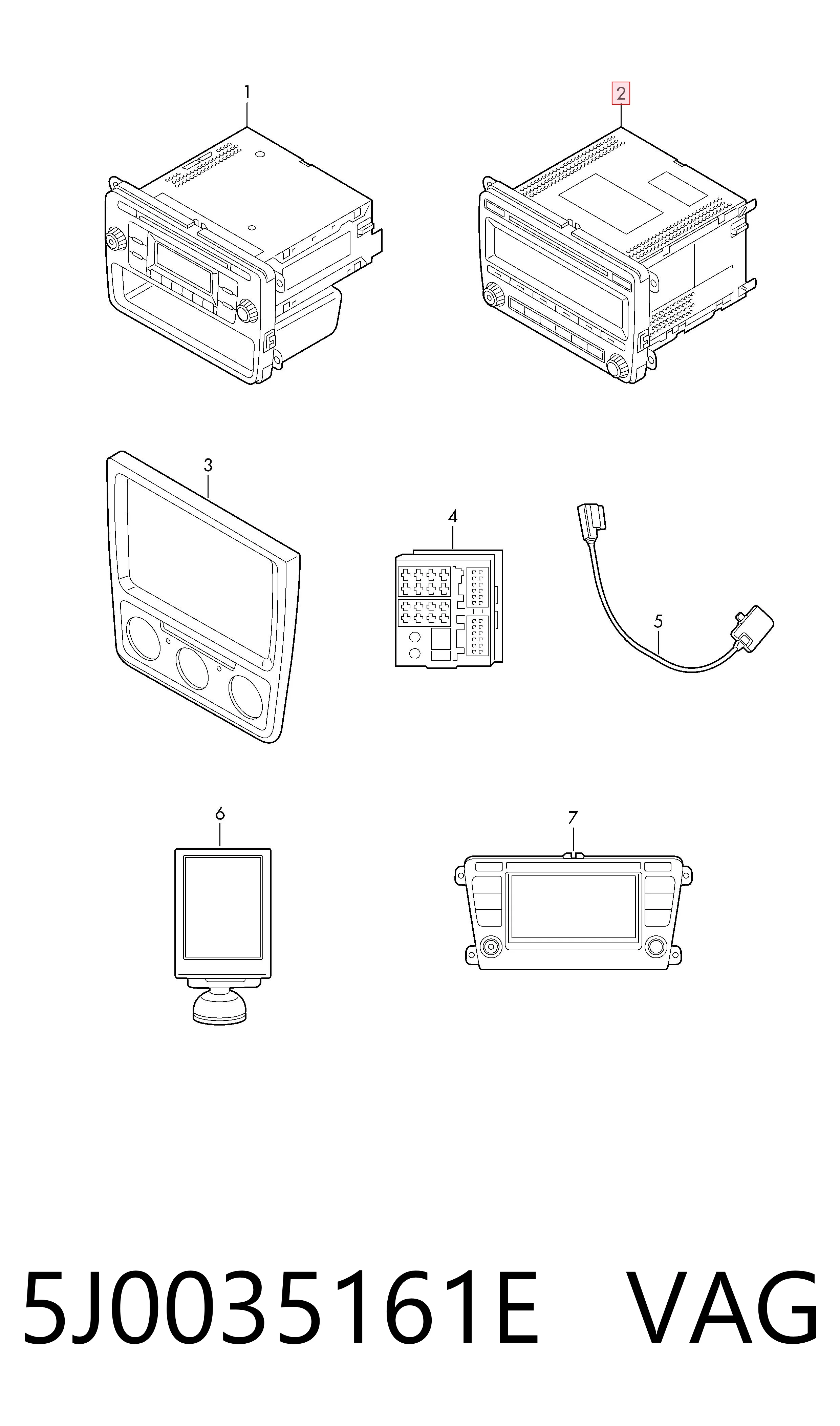5J0035161E VAG Radio AM/FM