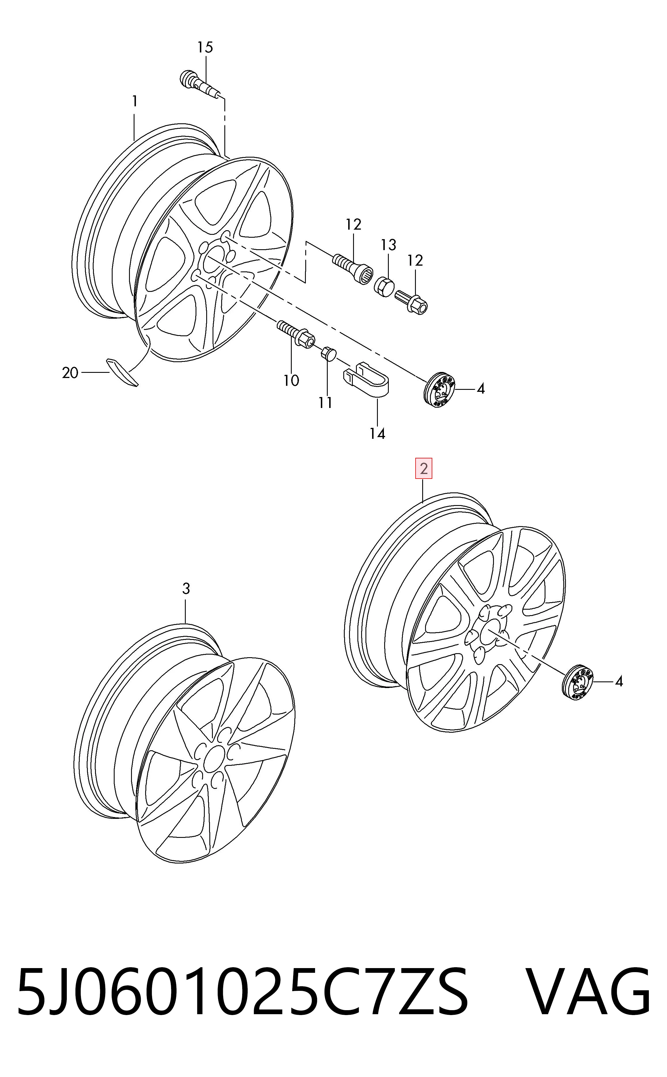 5J0601025C7ZS VAG Aros