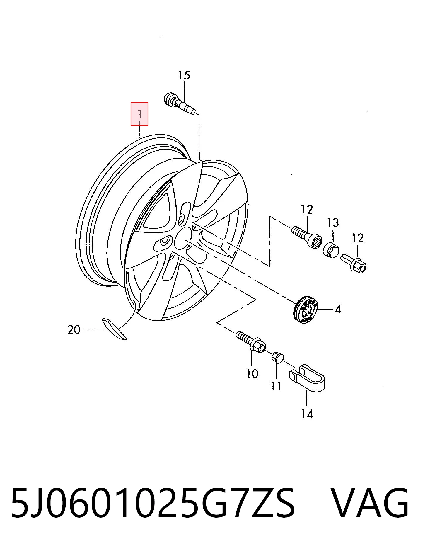 5J0601025G7ZS VAG Aros