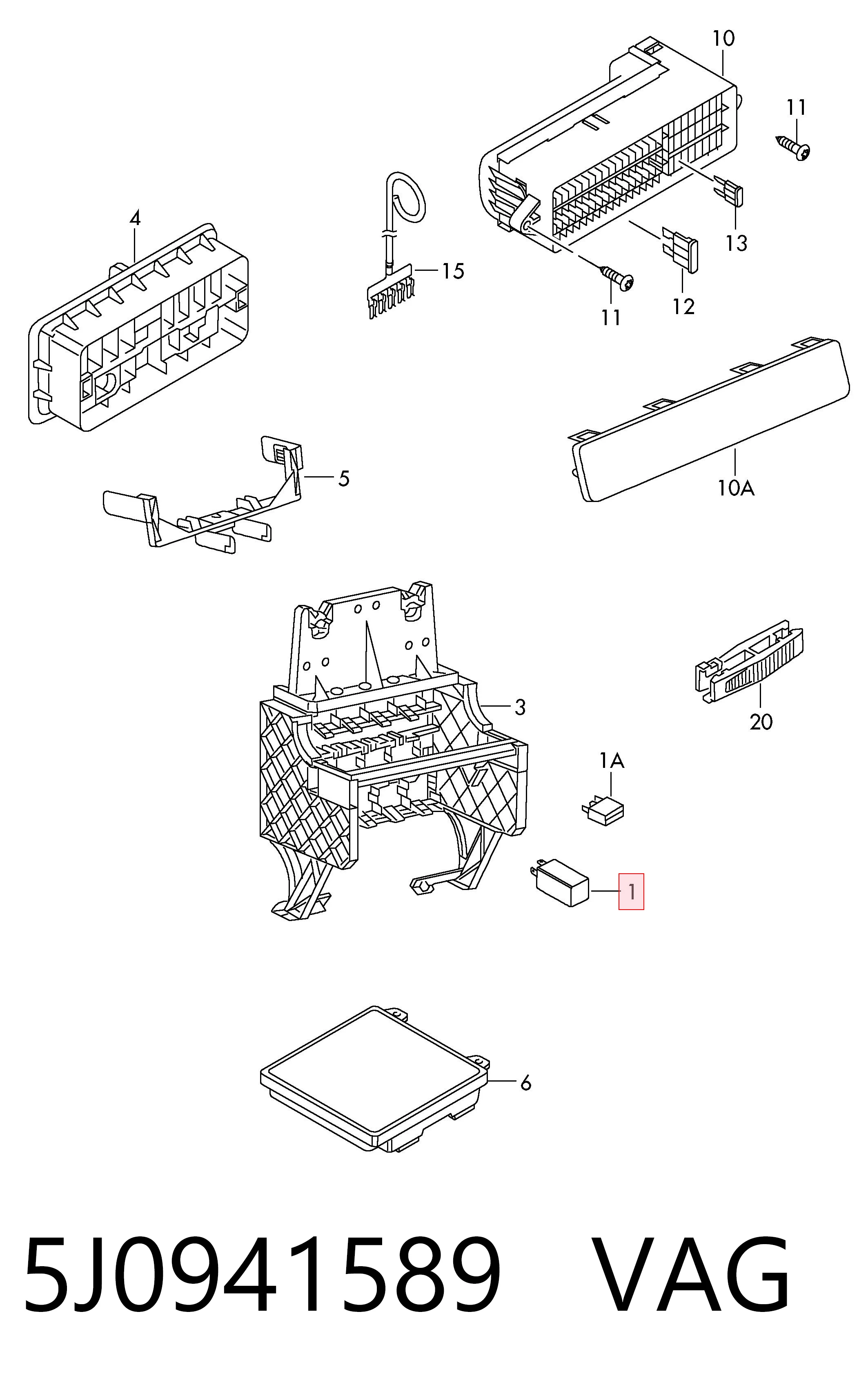 5J0941589 VAG Relé motor de arranque