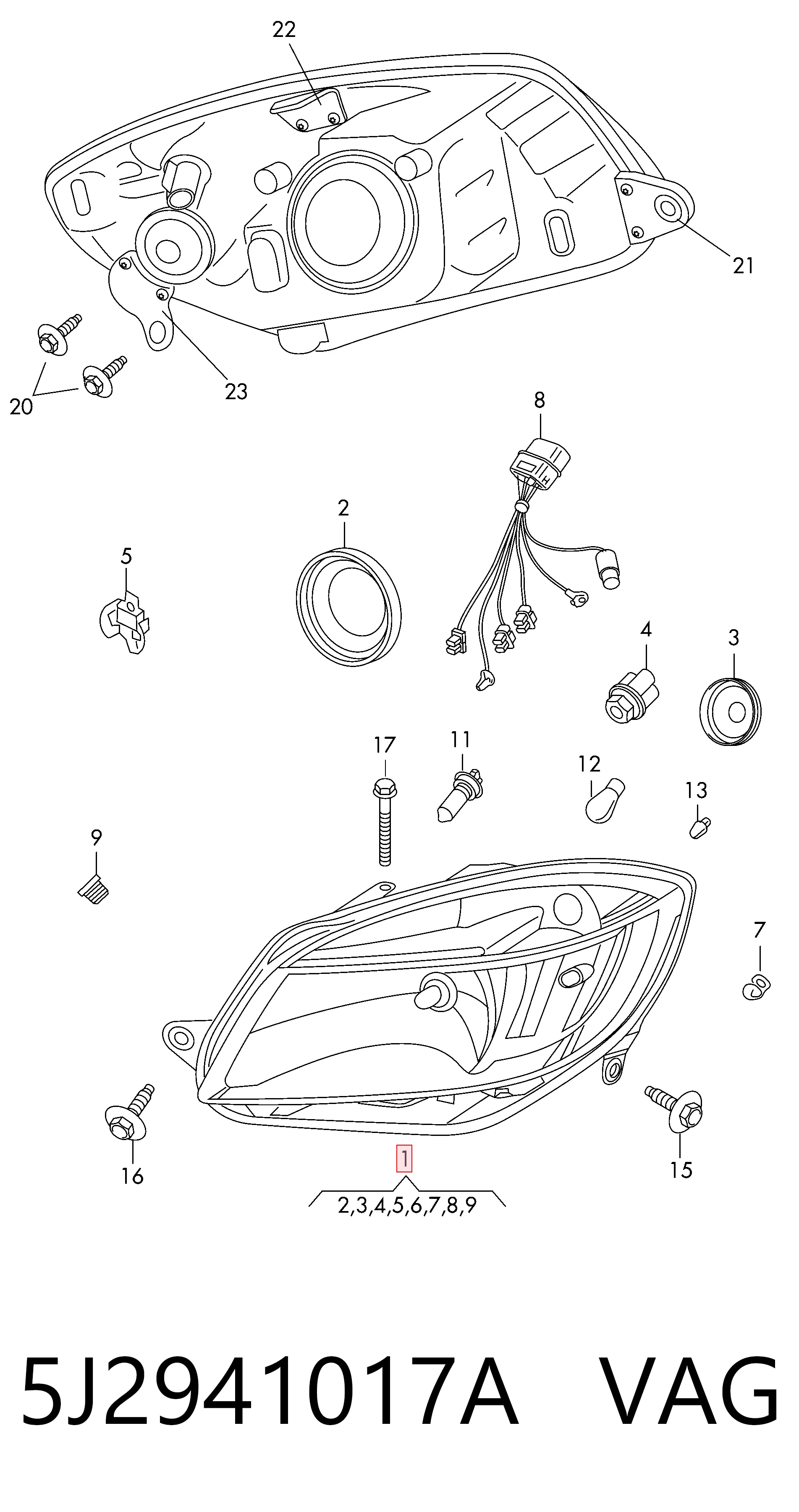 5J2941017A VAG Faros