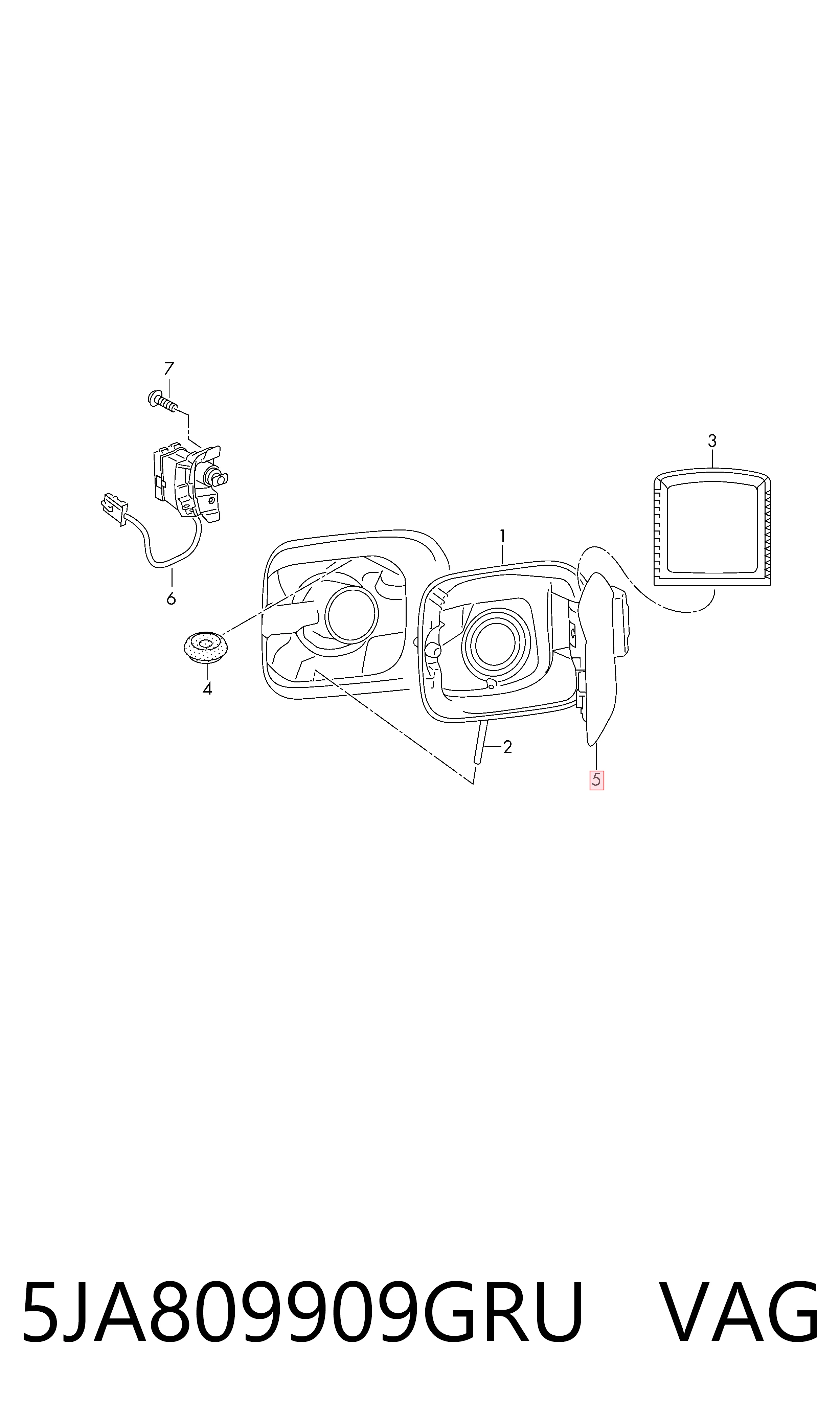Tapa de la gasolina para Skoda Rapid NH3, NK3, NK6