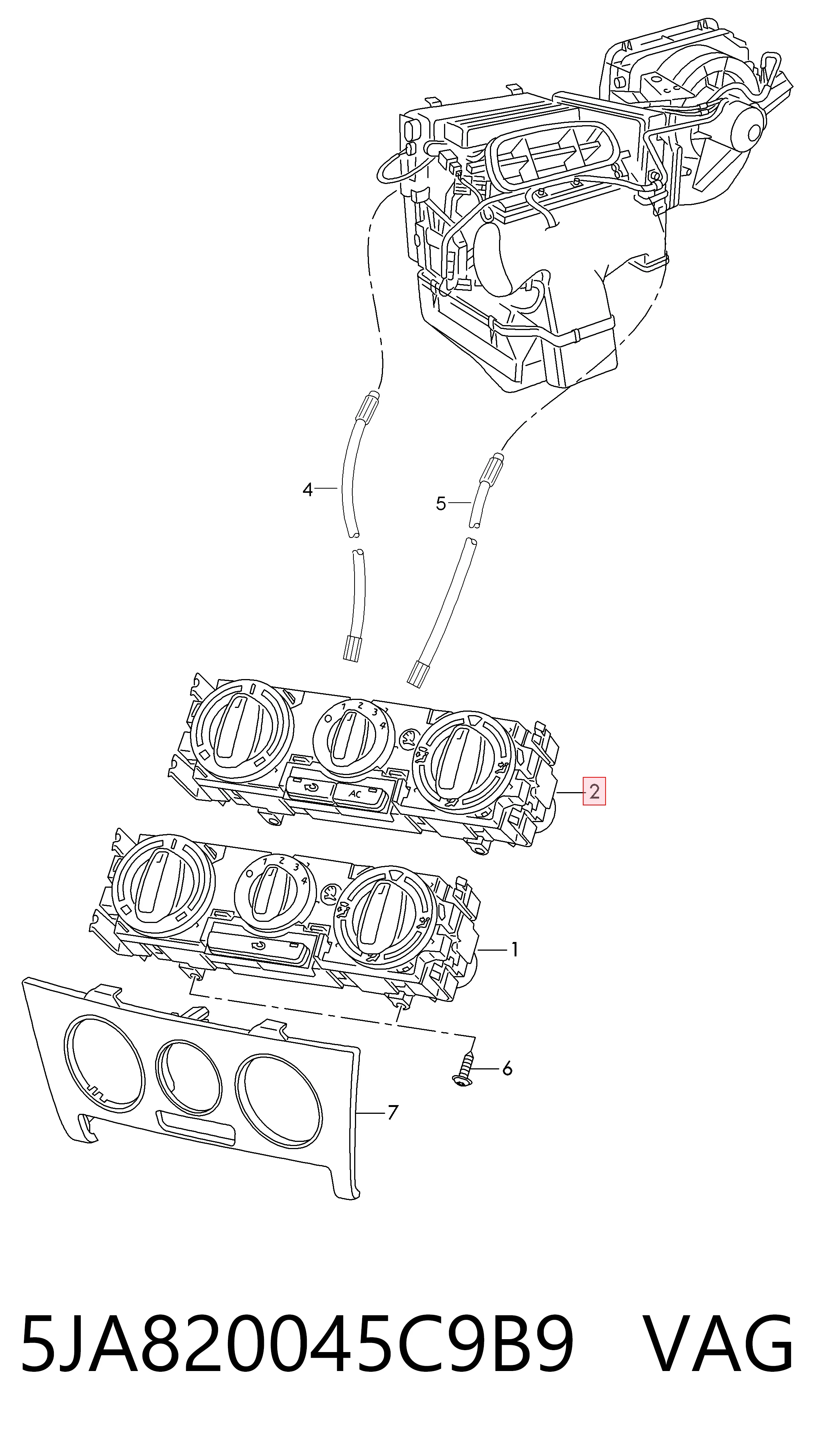 Unidad de control de la ventilación para Skoda Rapid  NH3, NK3, NK6