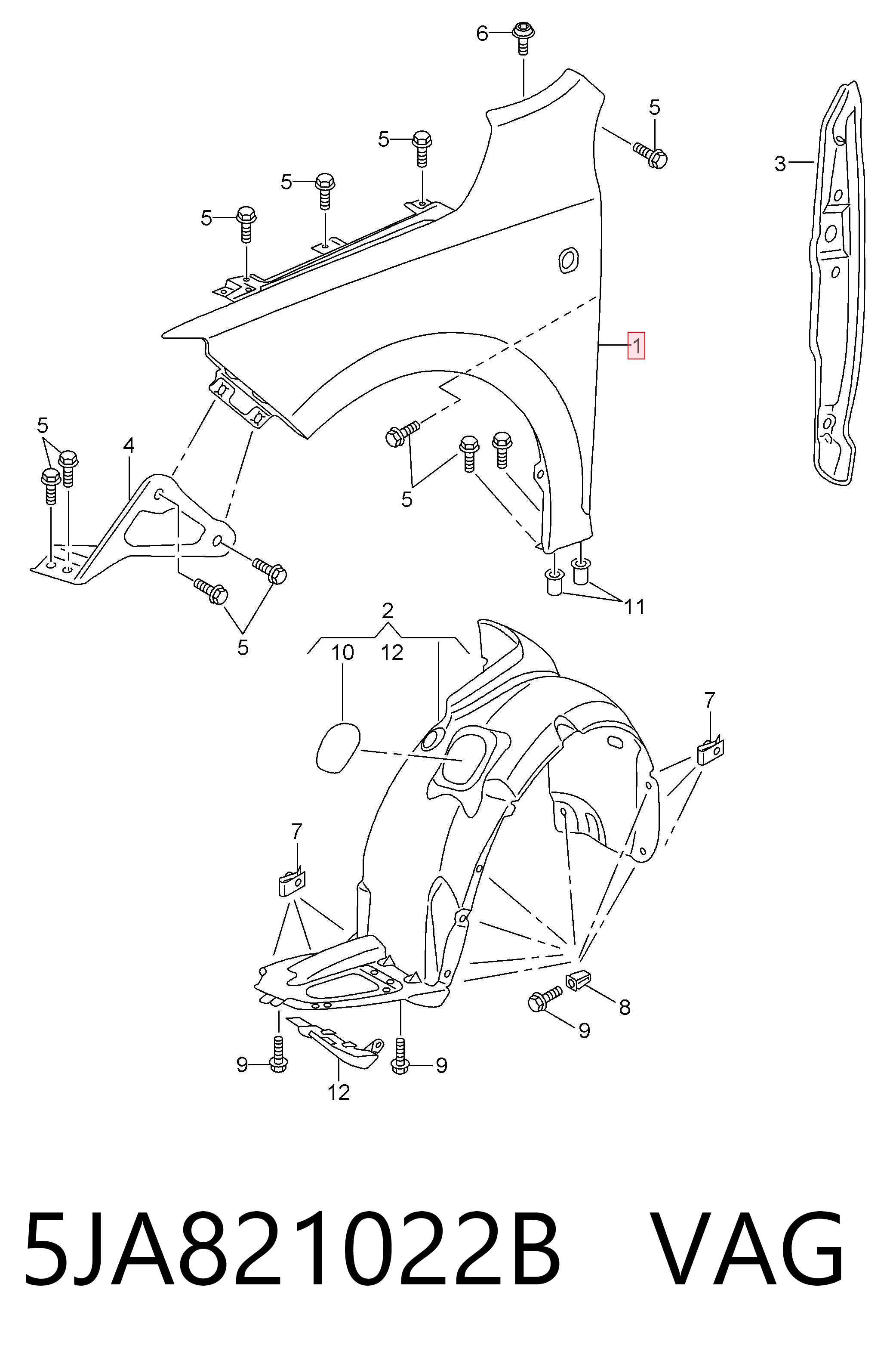 5JA821022B VAG