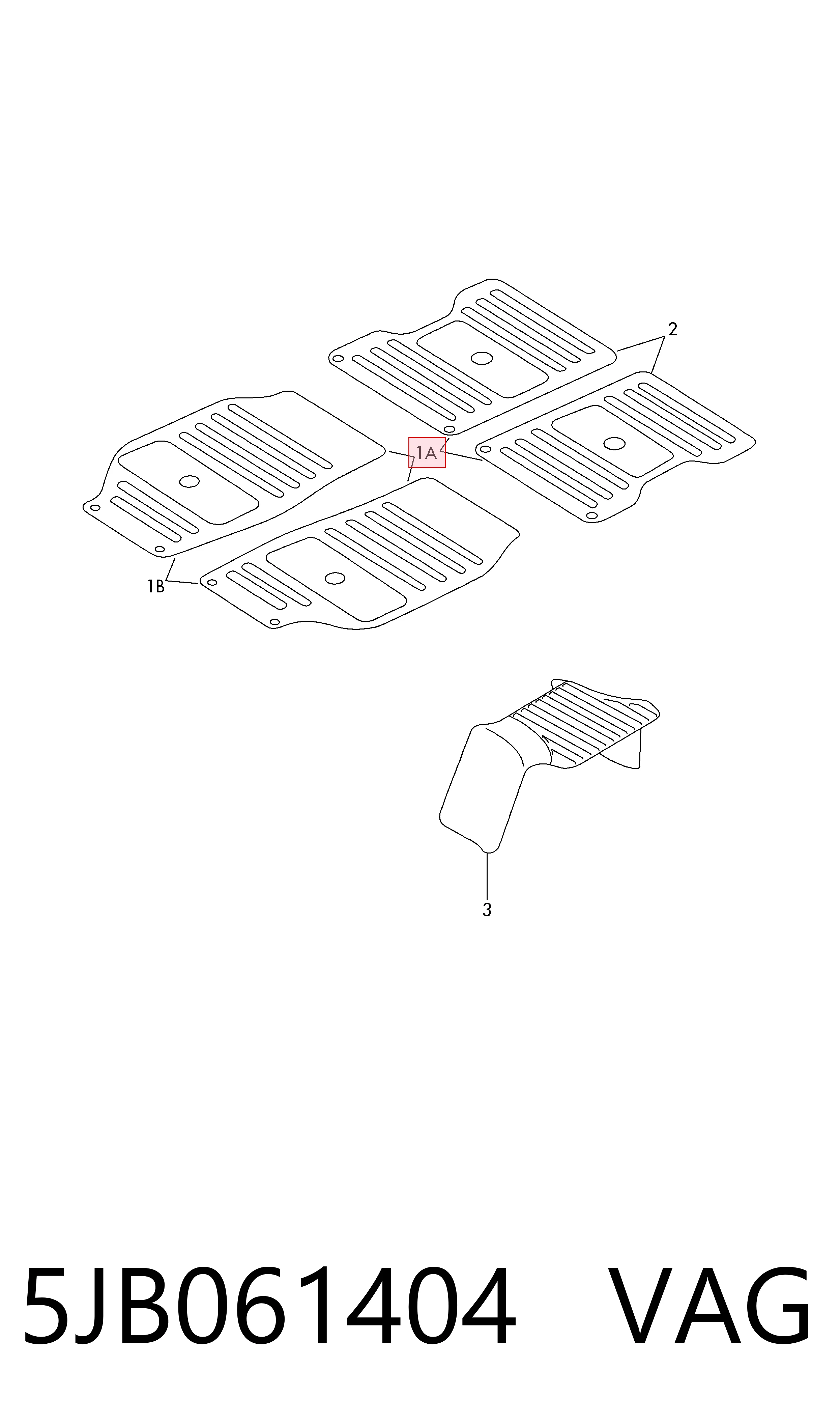 5JB061404 VAG Alfombrillas para coche