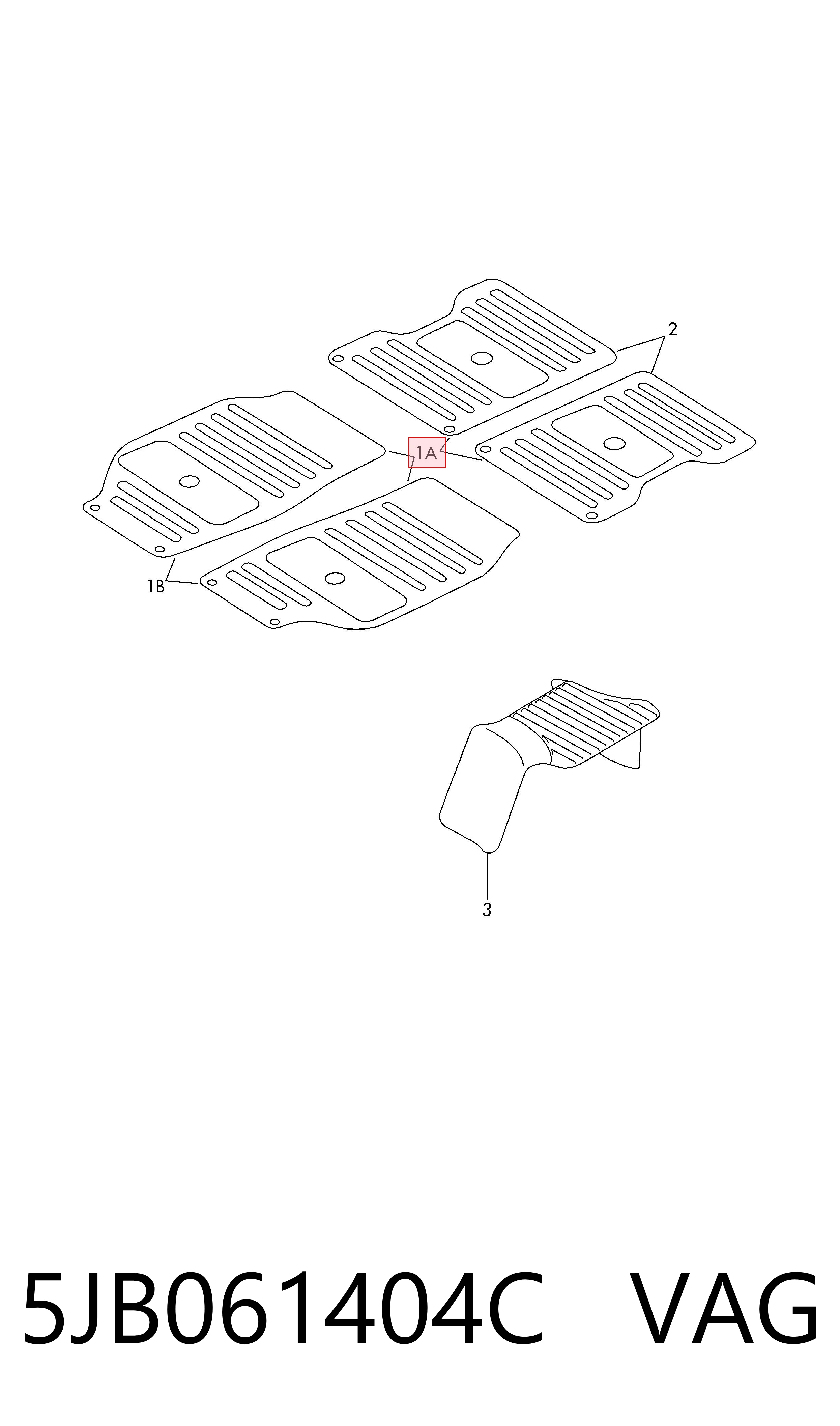 5JB061404C VAG Alfombrillas para coche