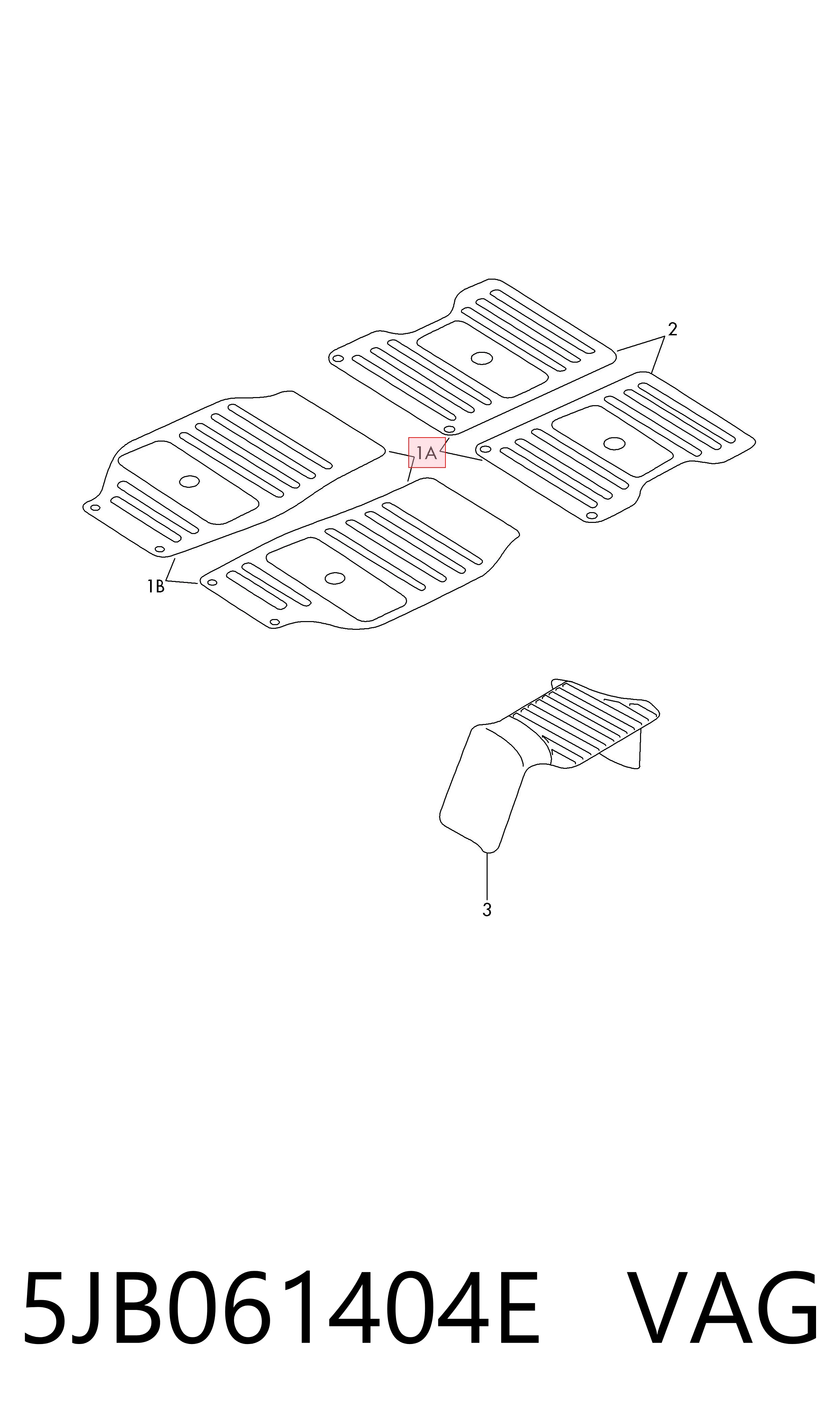 5JB061404E VAG Alfombrillas para coche