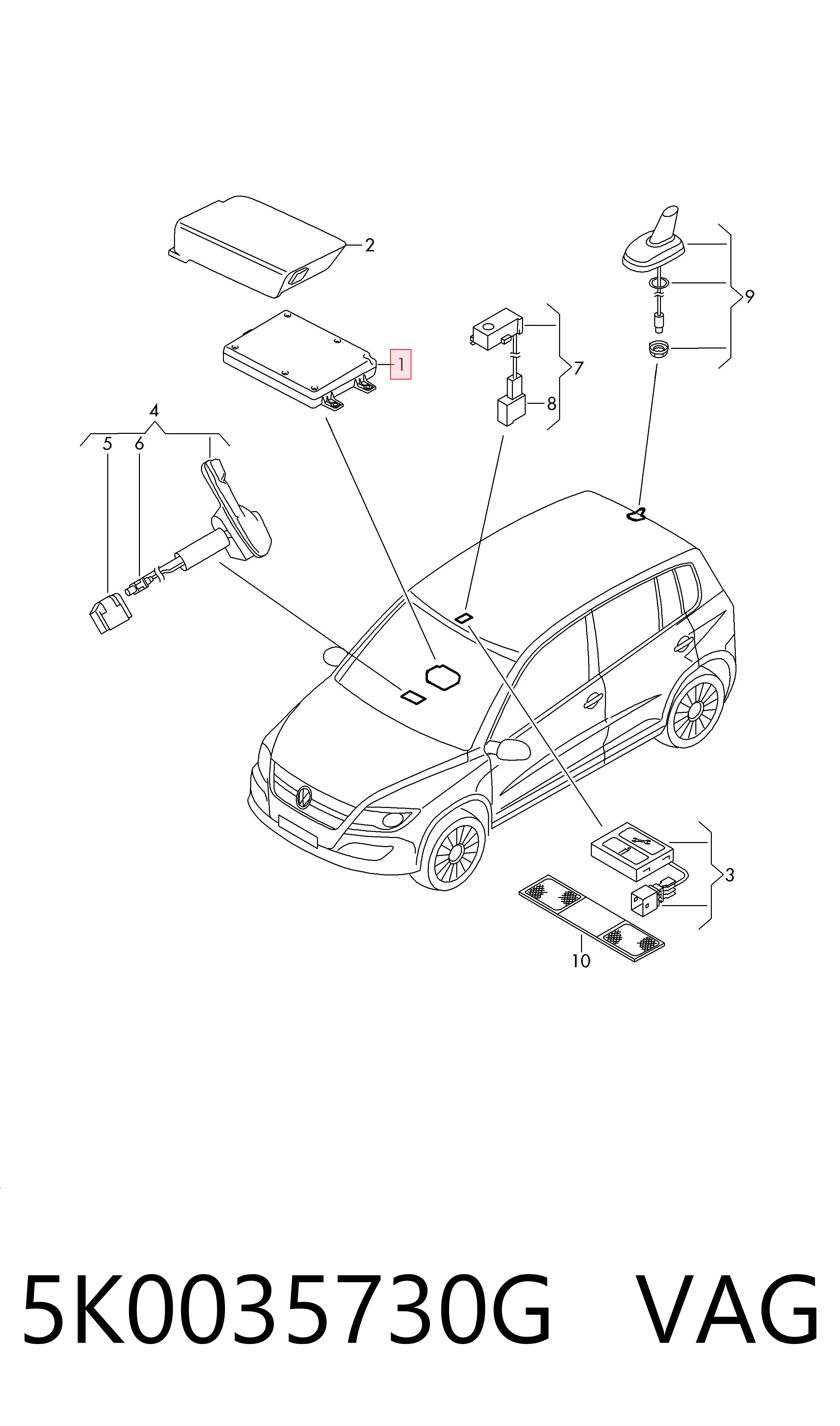 5K0035730G VAG Unidad de control Bluetooth