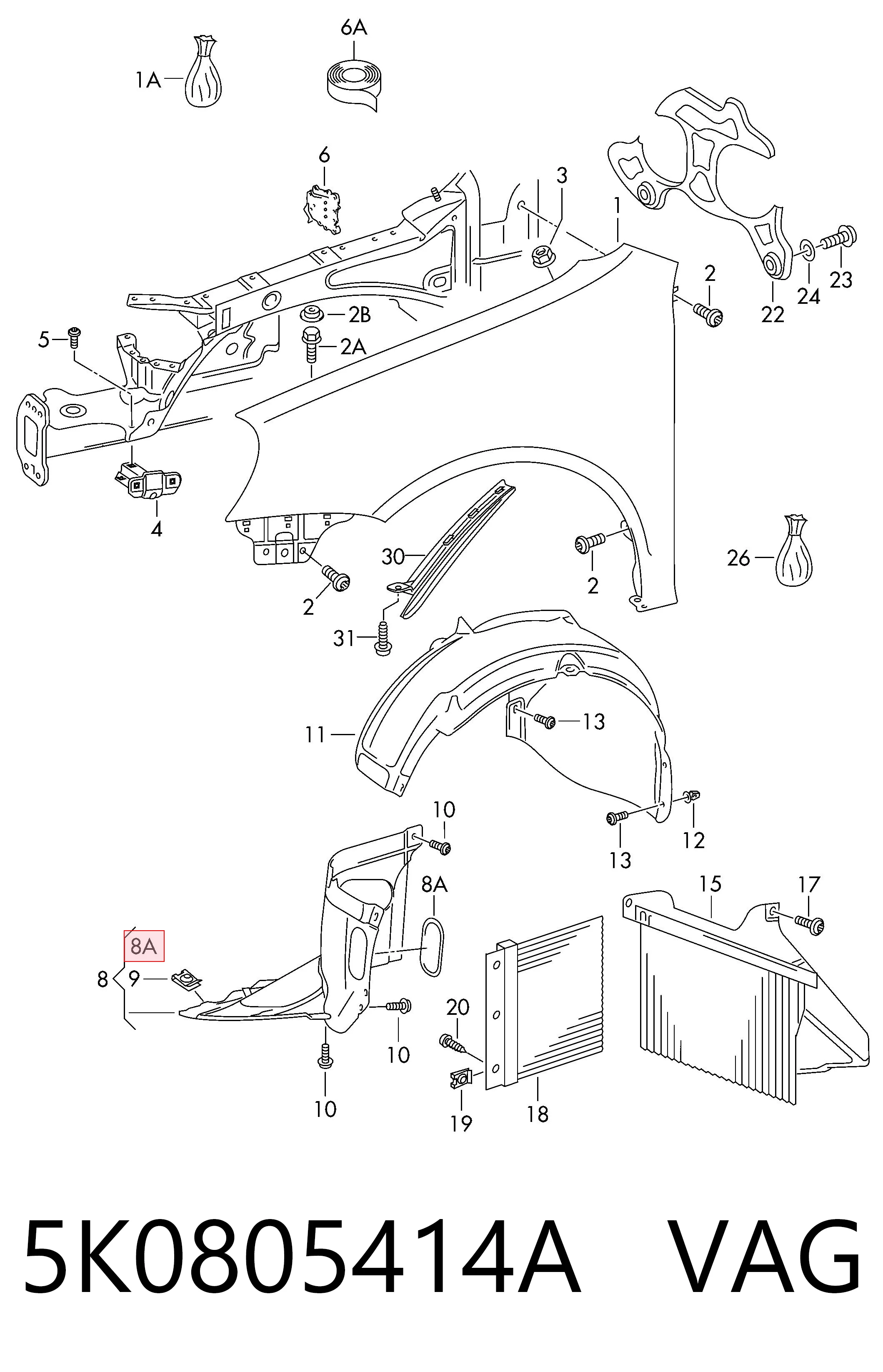 5K0805414A VAG