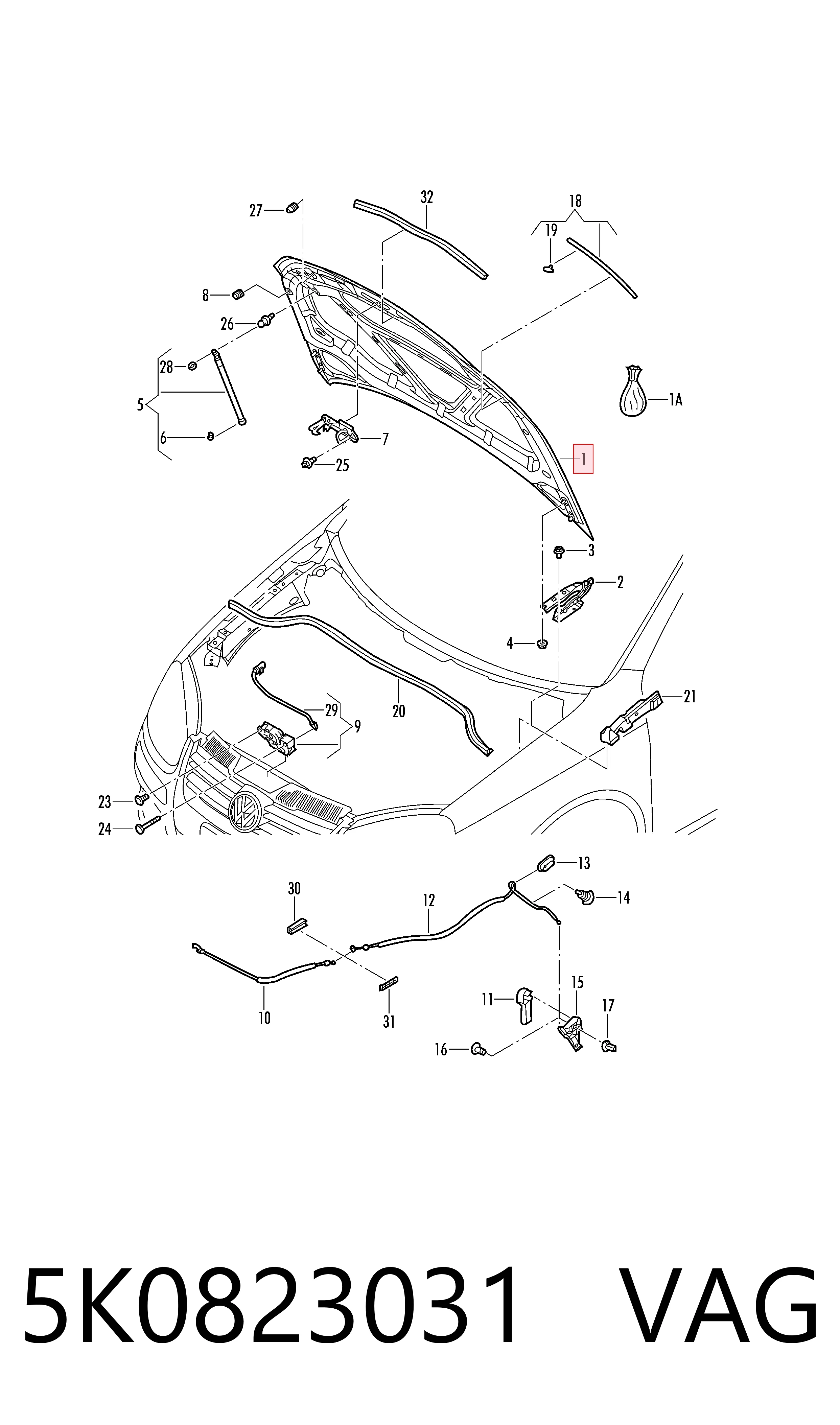 Capó del motor Amparts APVW3703C precio, desde 182,07 EUR