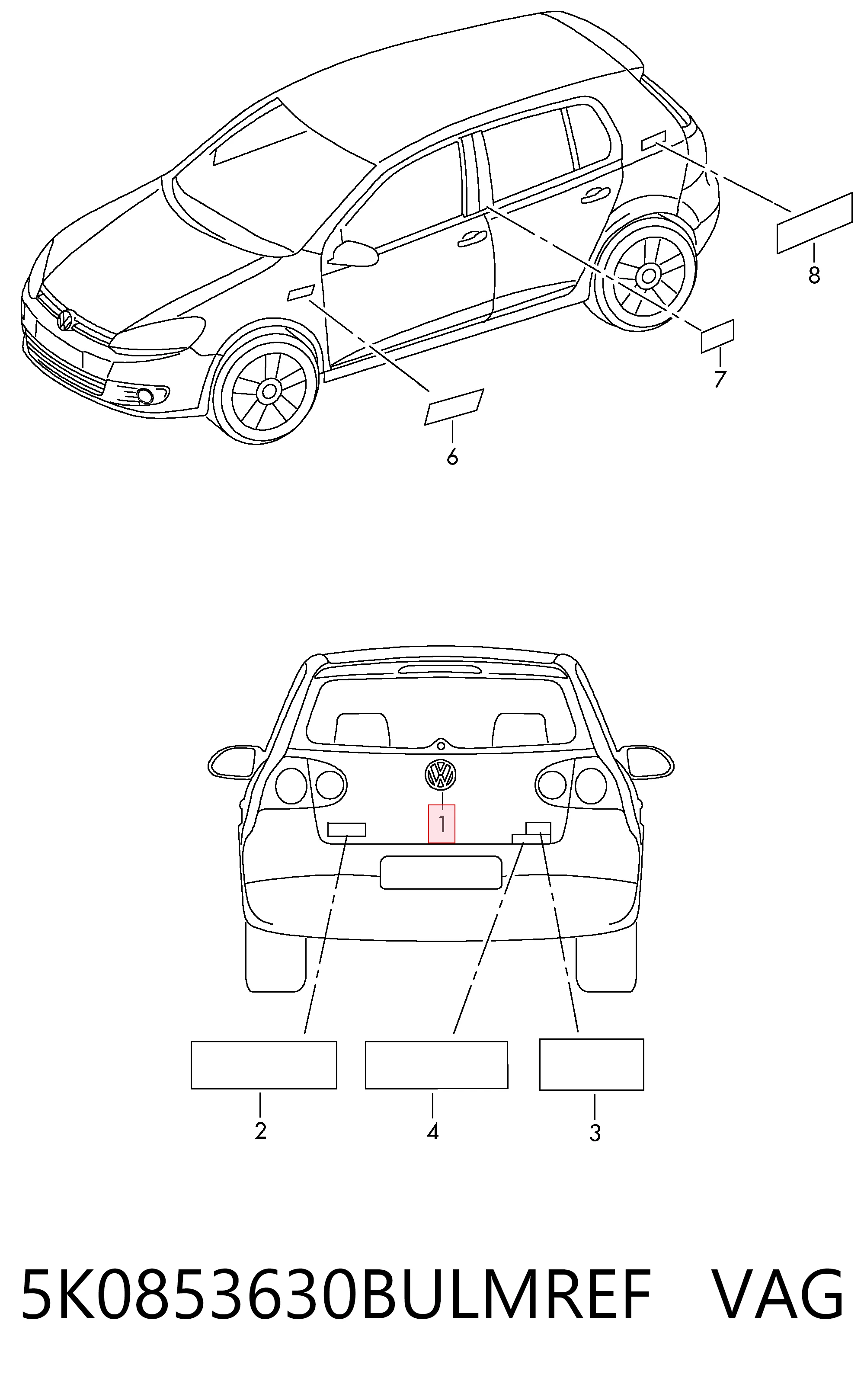 5K0853630BULMREF VAG