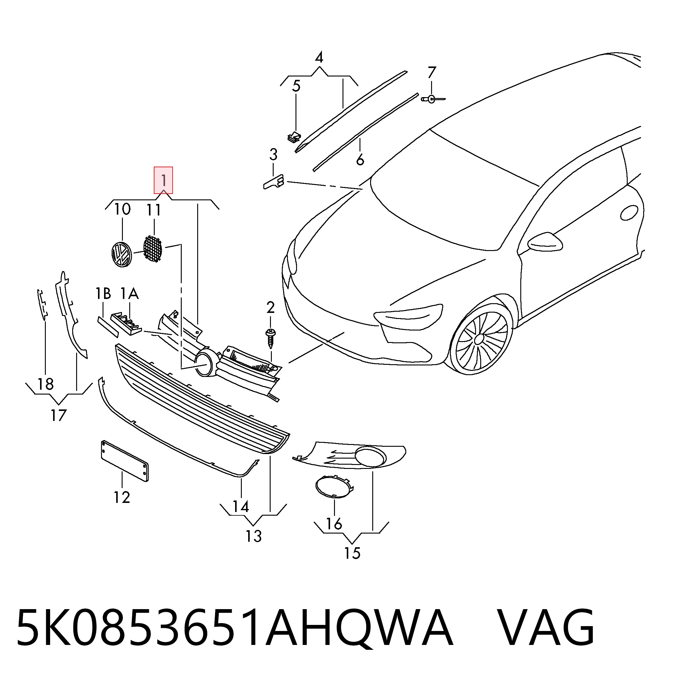 5K0853651AHQWA VAG