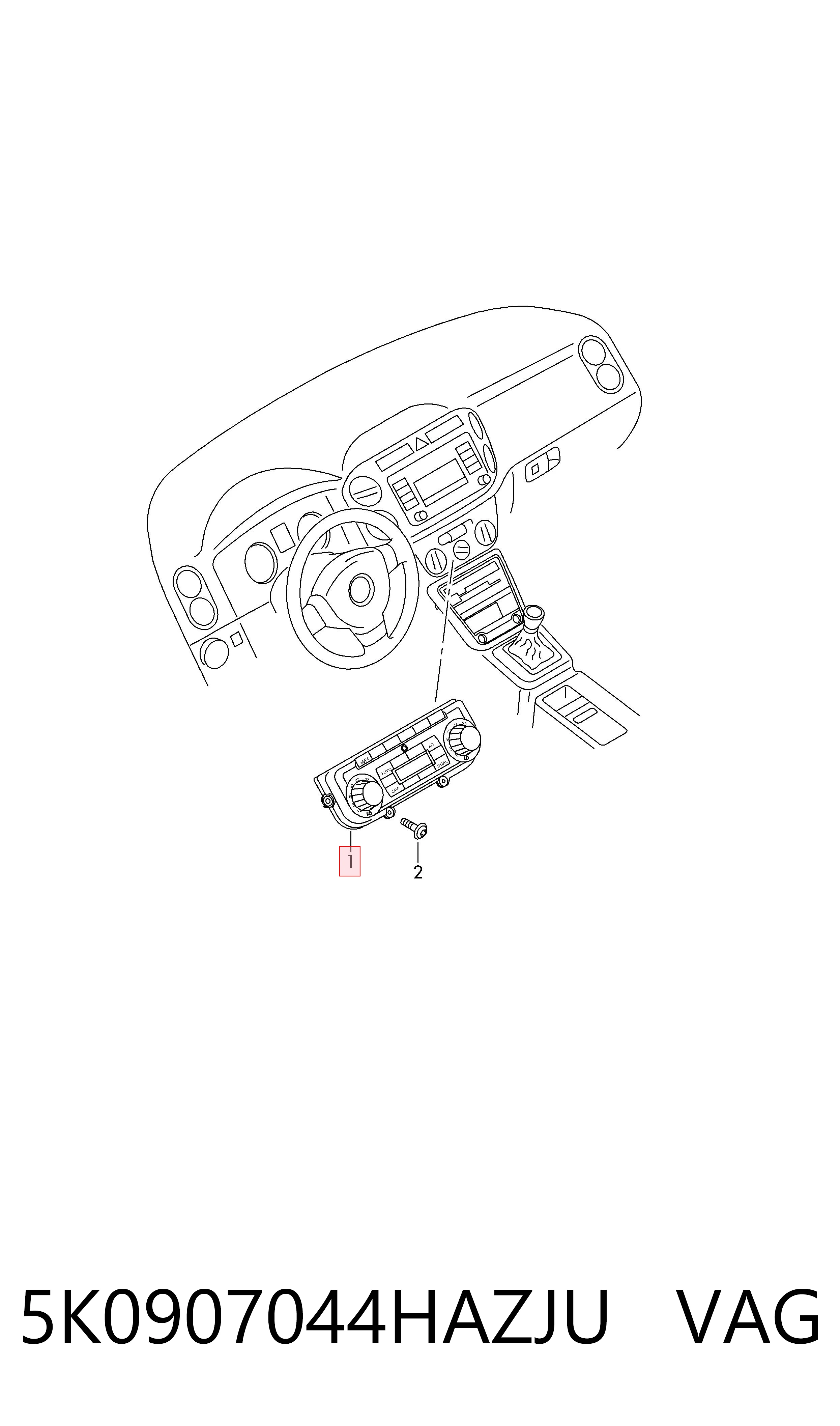 Comprar Unidad de control aire acondicionado Volkswagen Caddy III 2KB, 2KJ, 2CB, 2CJ