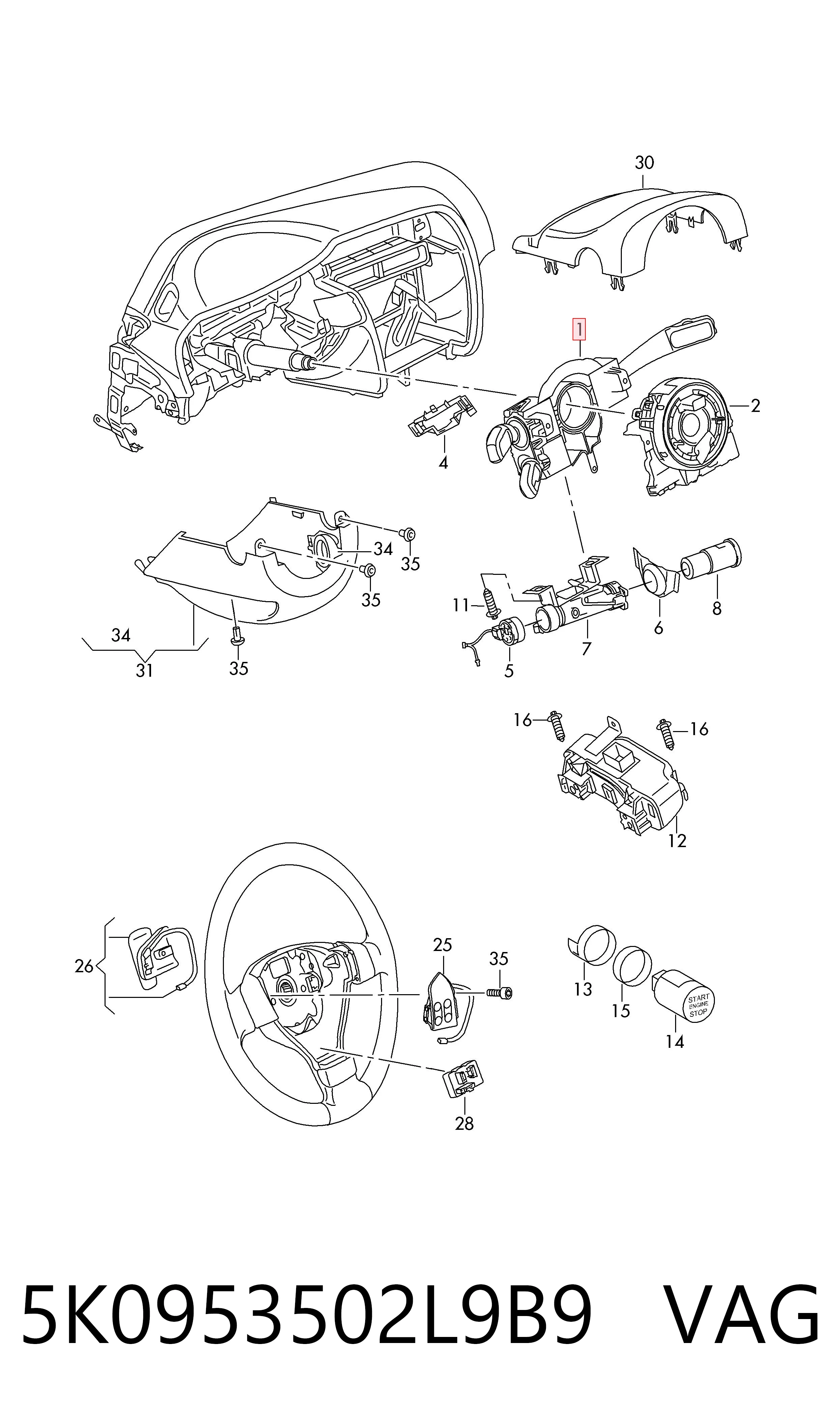 5K0953502L9B9 VAG