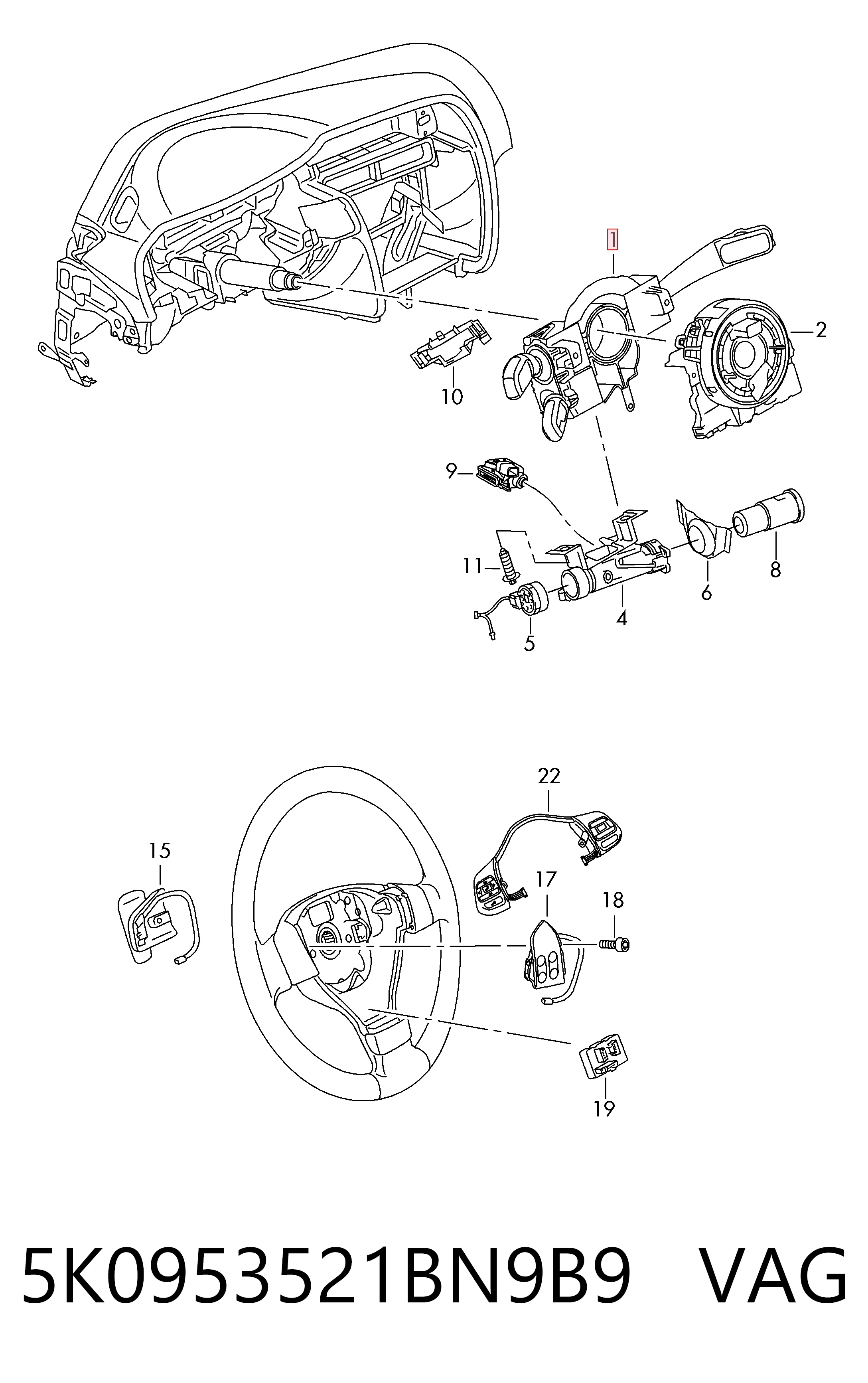 5K0953521BN9B9 VAG