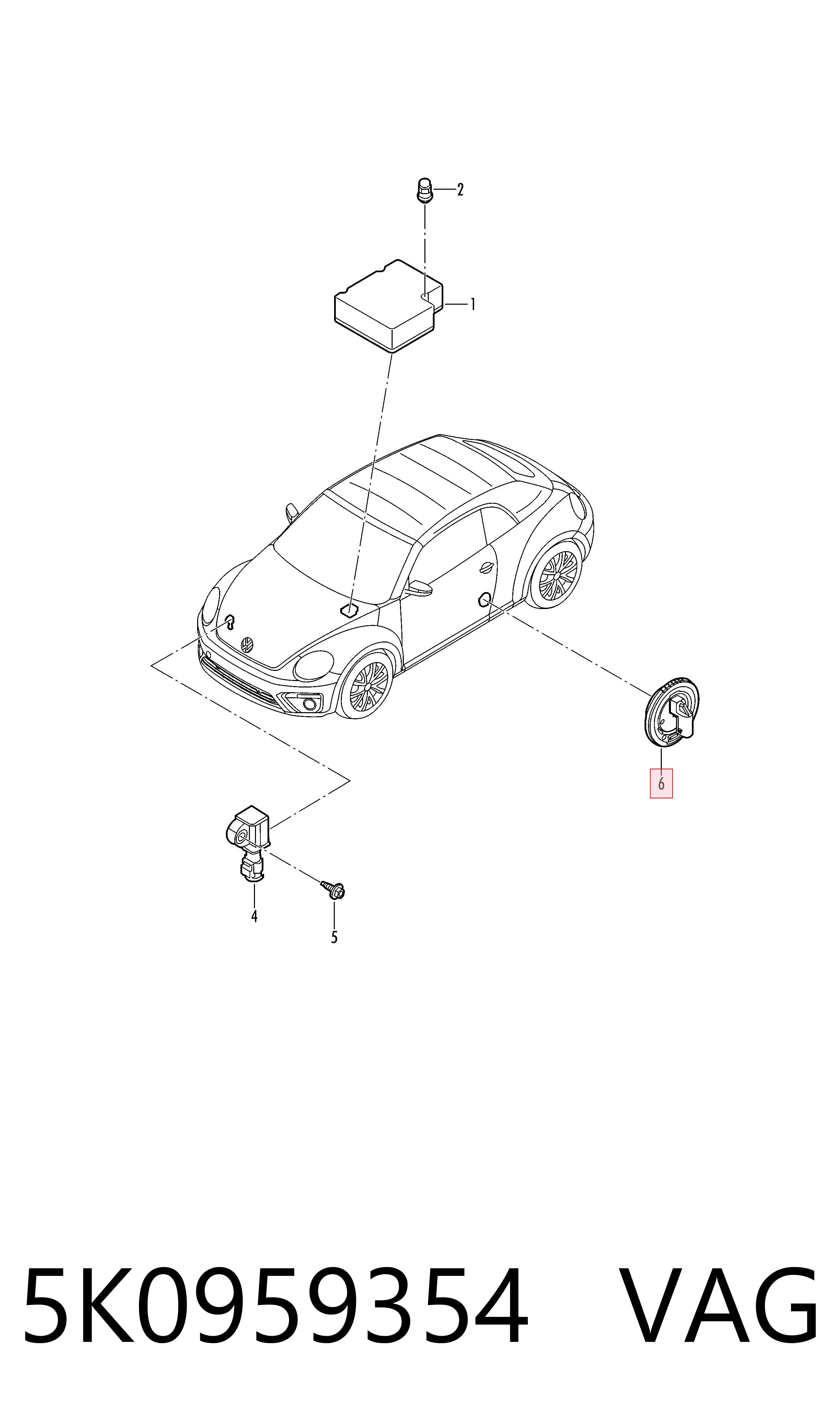 Sensor de airbag delantero VAG 5K0959354 precio, desde 39,20 EUR