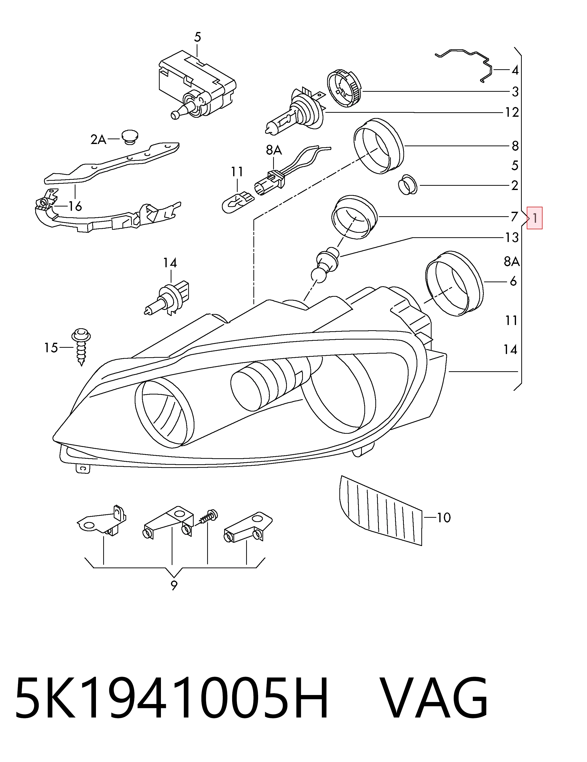Comprar Faro delantero izquierdo Golf VI 5K1