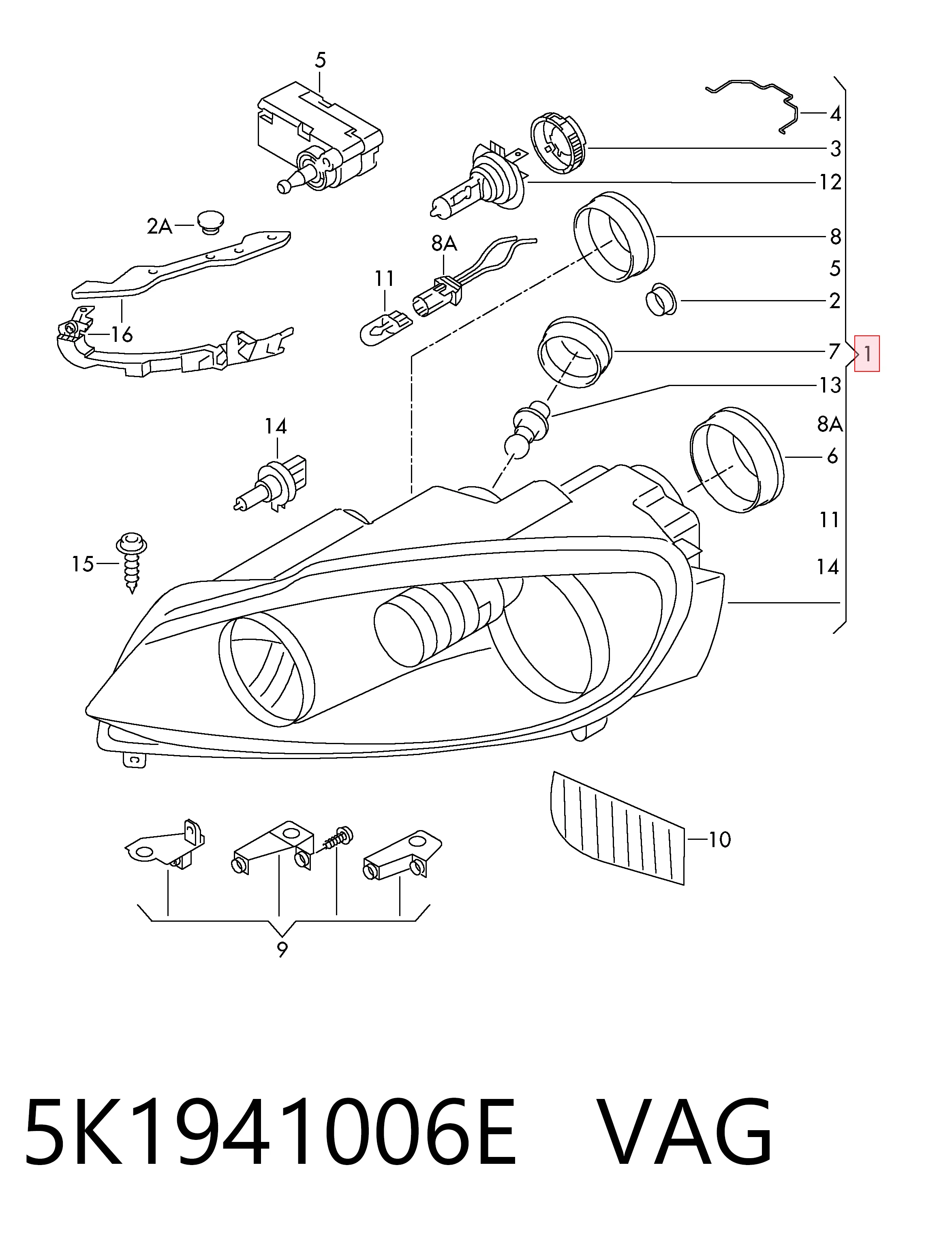 Faro delantero derecho Volkswagen Golf VI desde 174,31 €