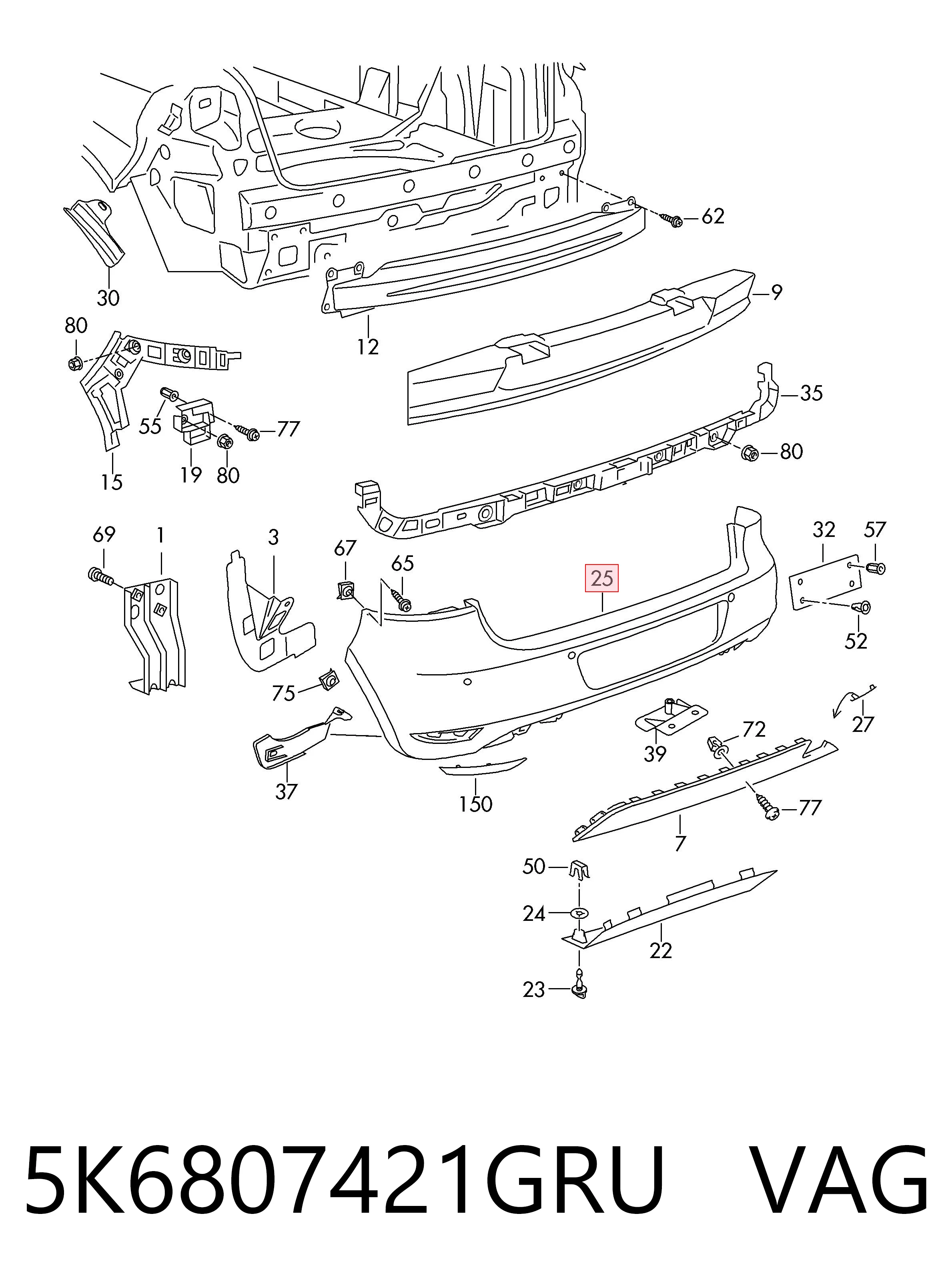 Comprar Parachoques Volkswagen Golf VI hatchback usado