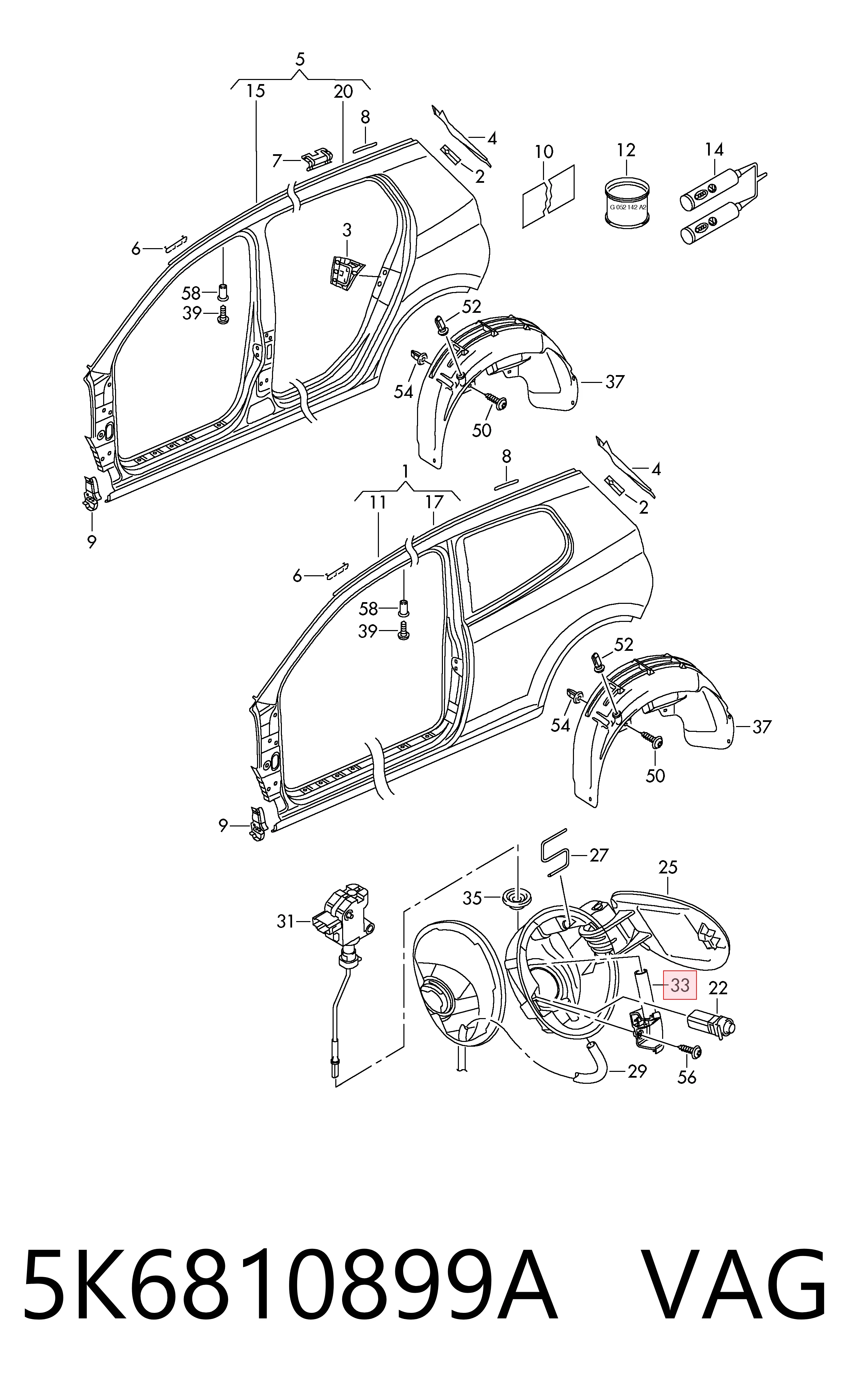 5K6810899A VAG 