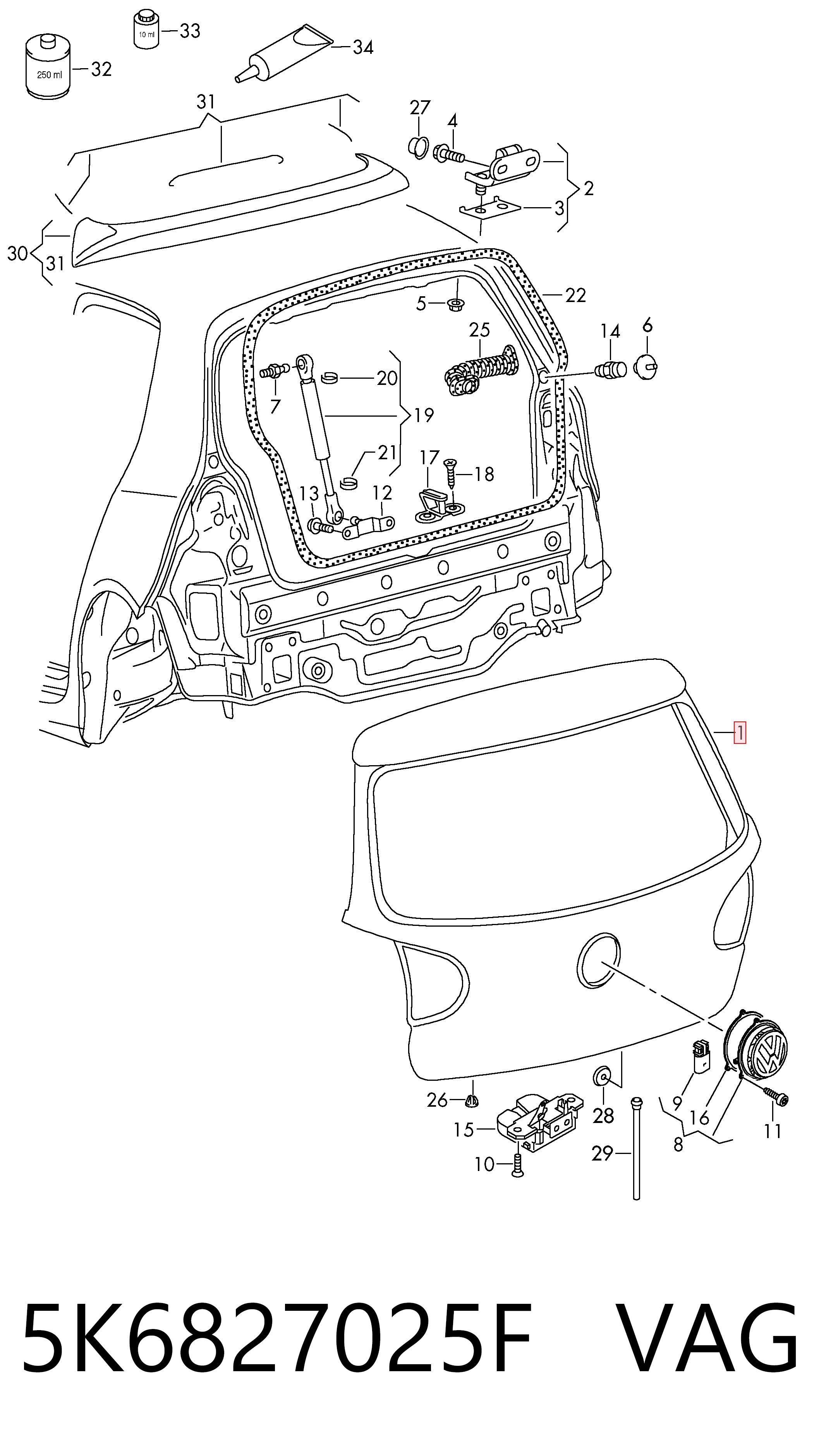 Comprar Puerta trasera Volkswagen Golf VI 5K1
