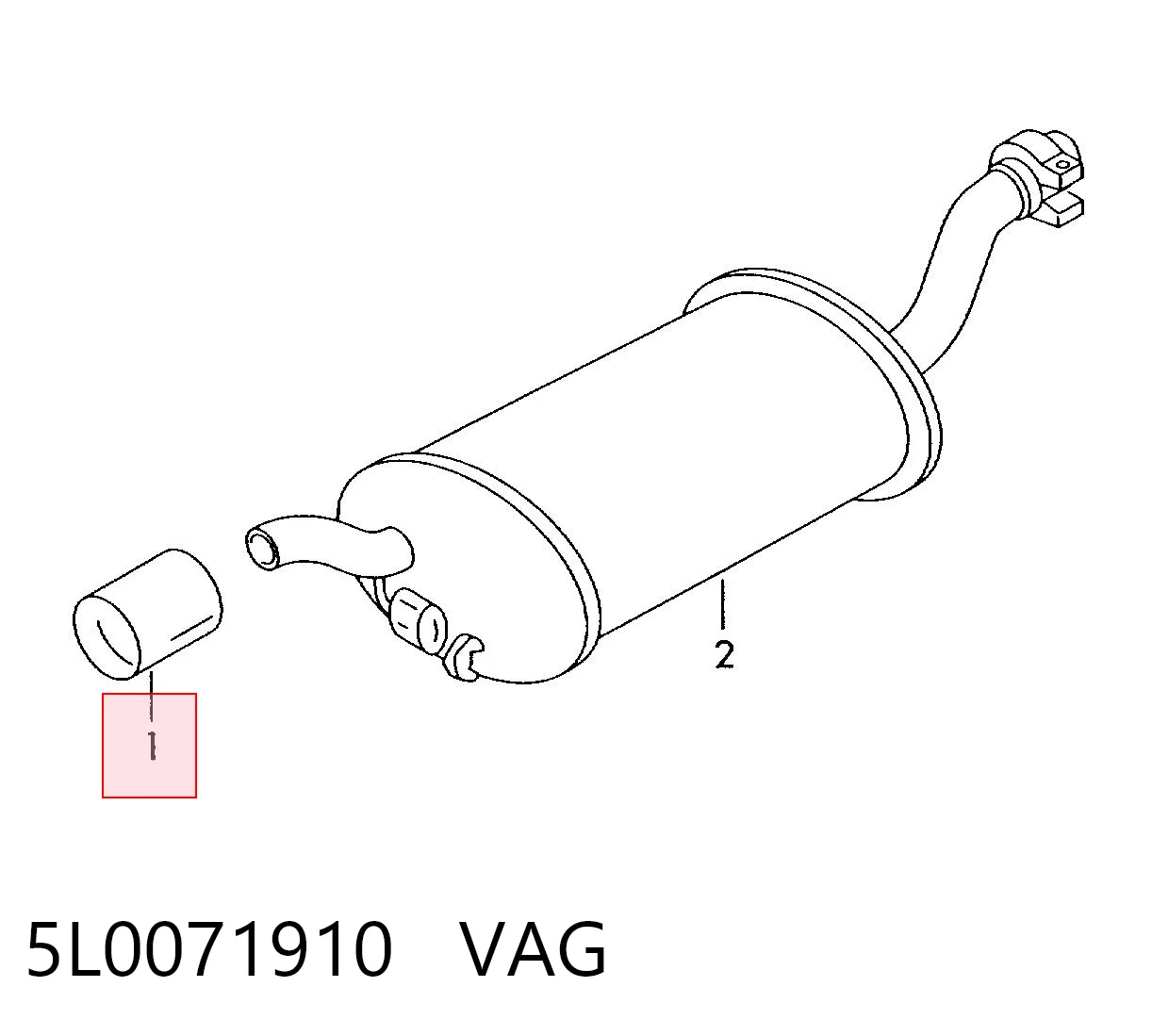 5L0071910 VAG Cola de escape