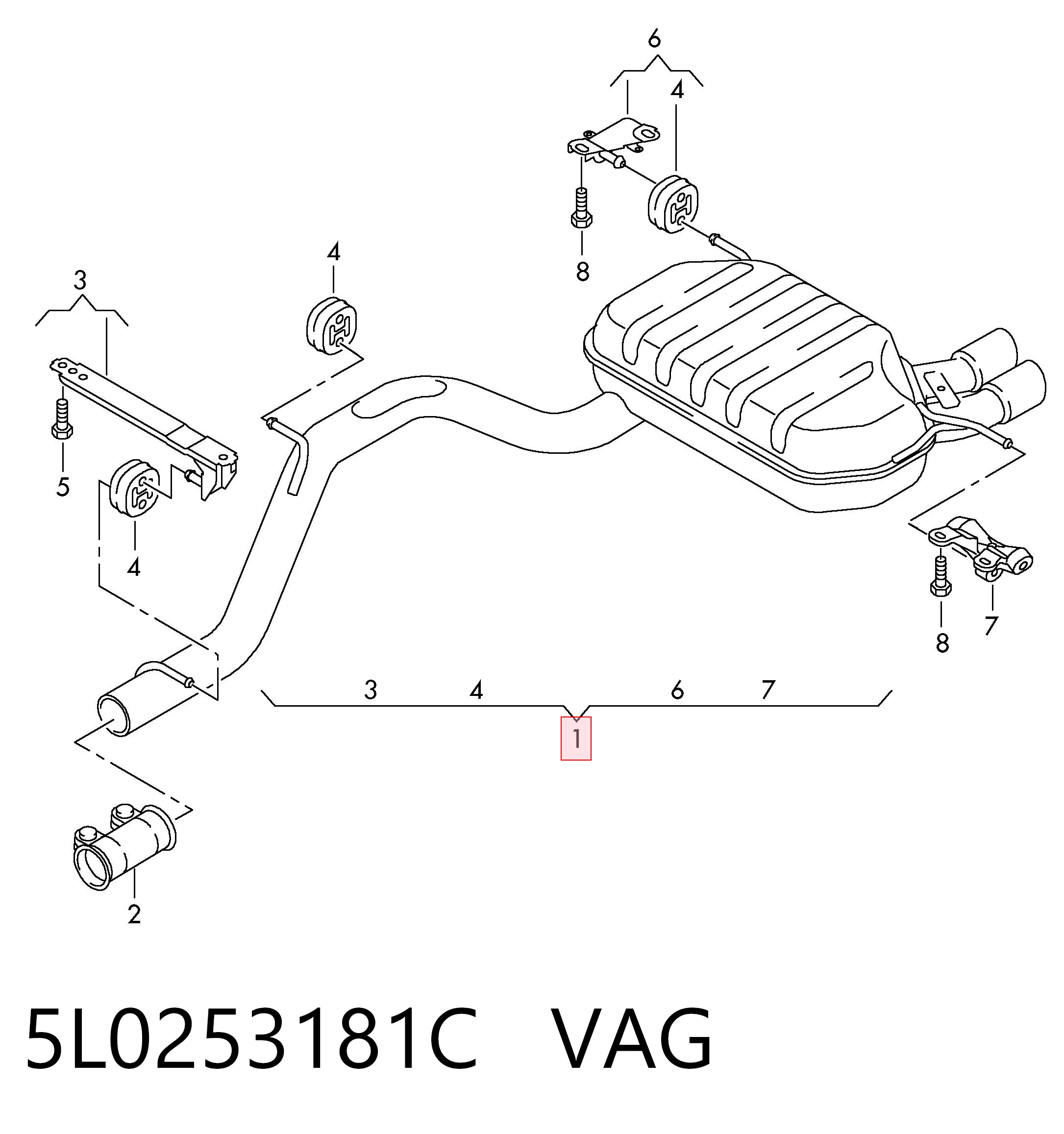 Comprar Silenciador trasero Skoda Yeti  5L a bajo precio