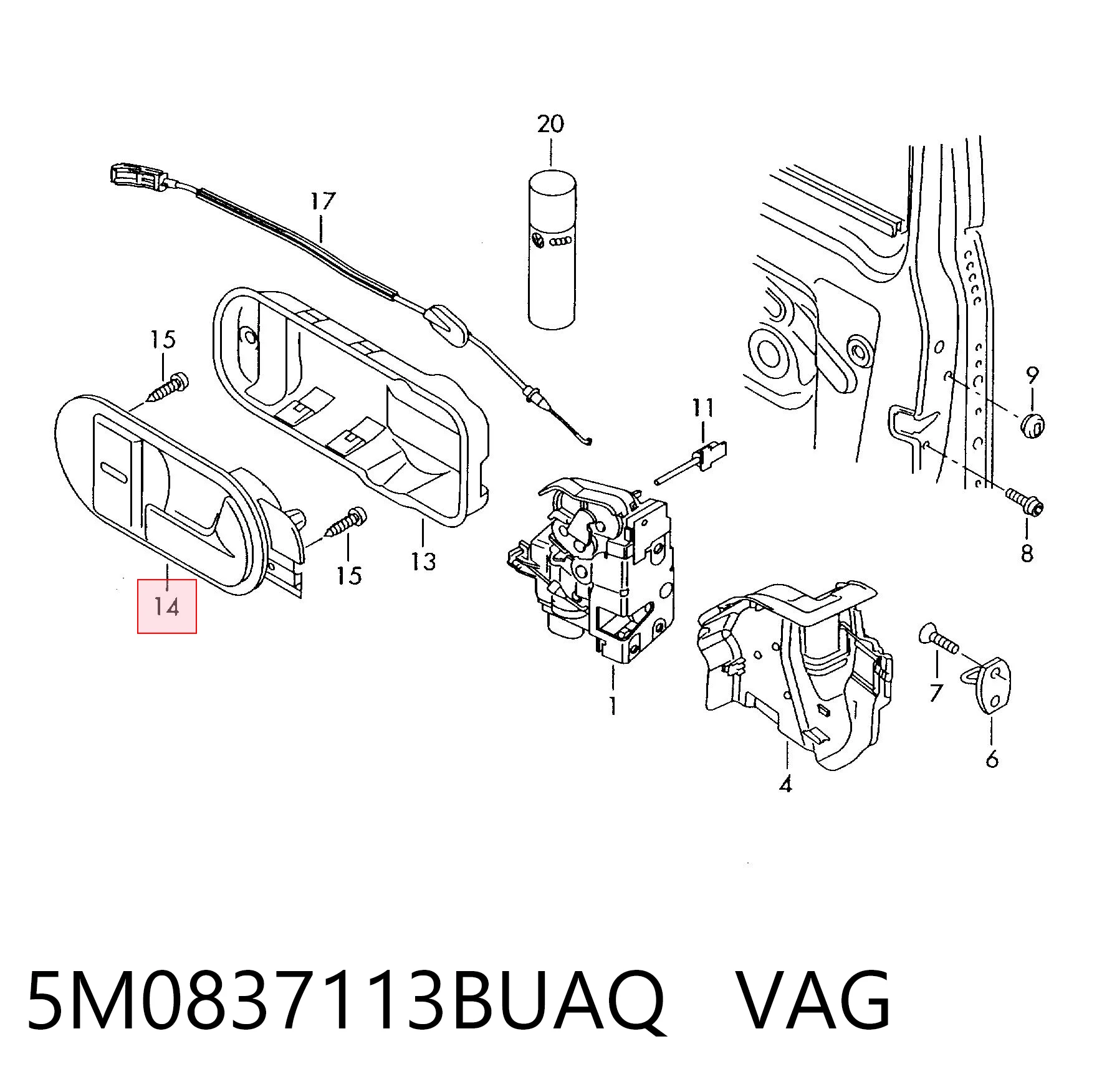 5M0837113BUAQ VAG