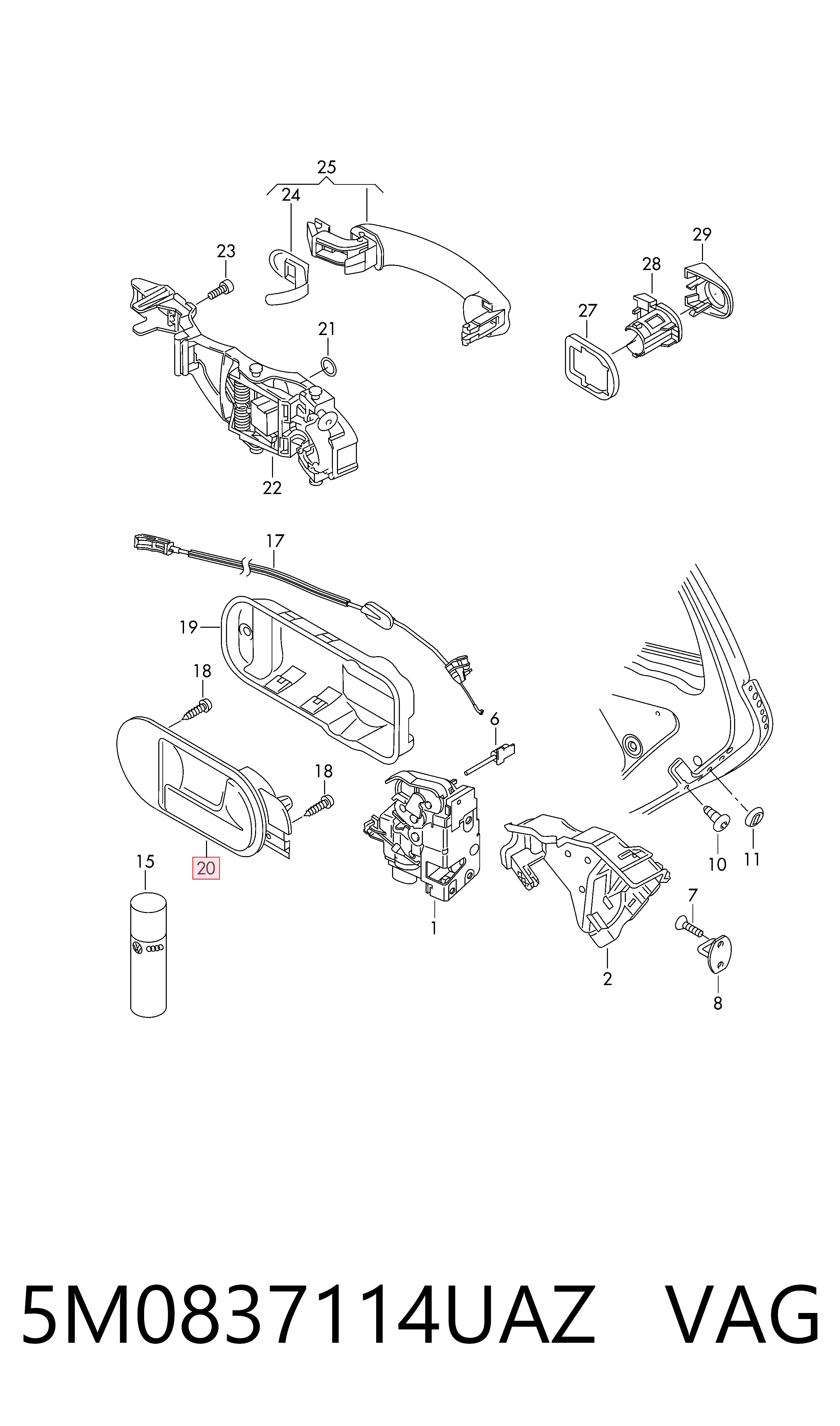 5M0837114UAZ VAG