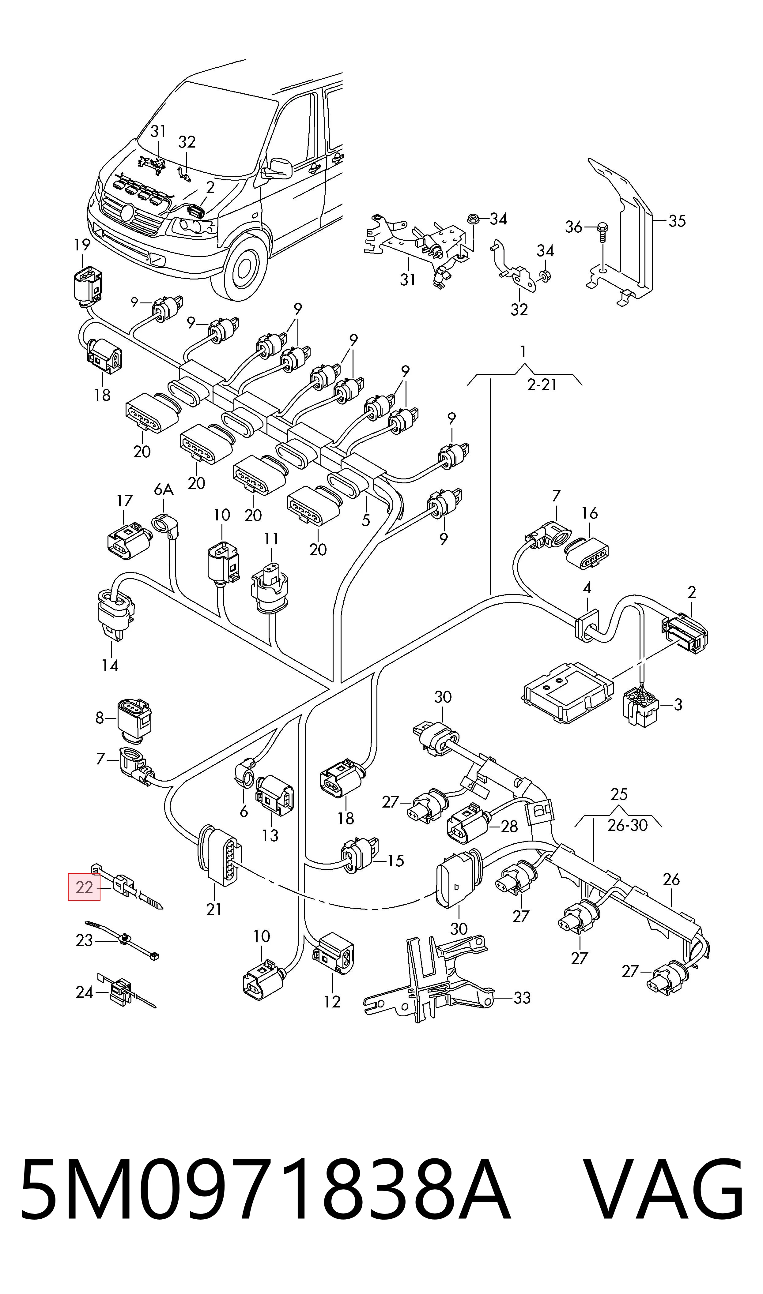  VAG 5M0971838A precio, desde 2,57 EUR