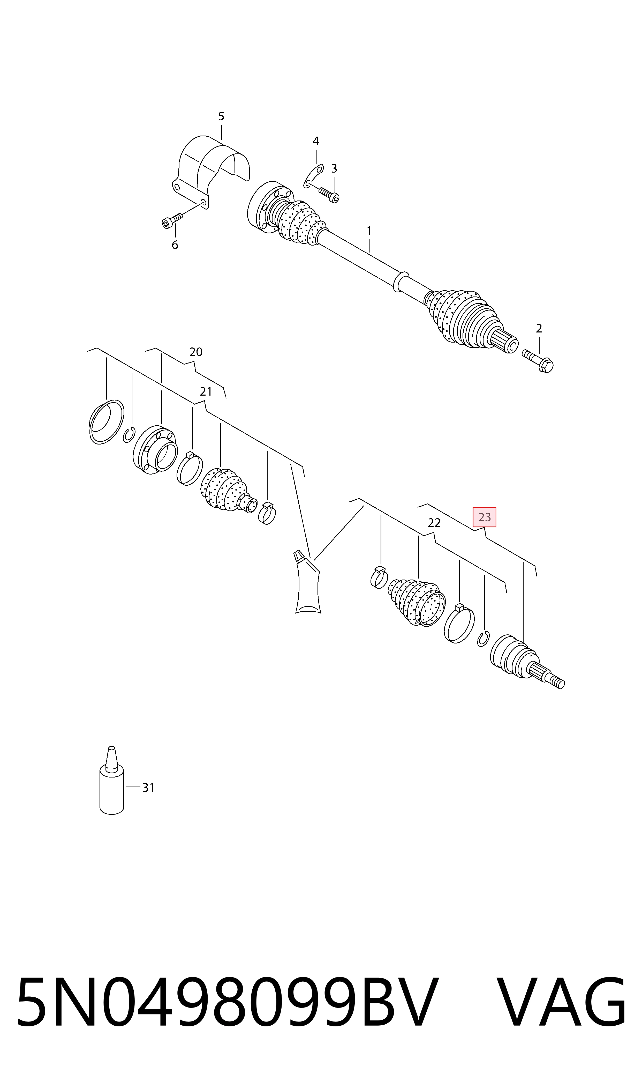 5N0498099BV VAG