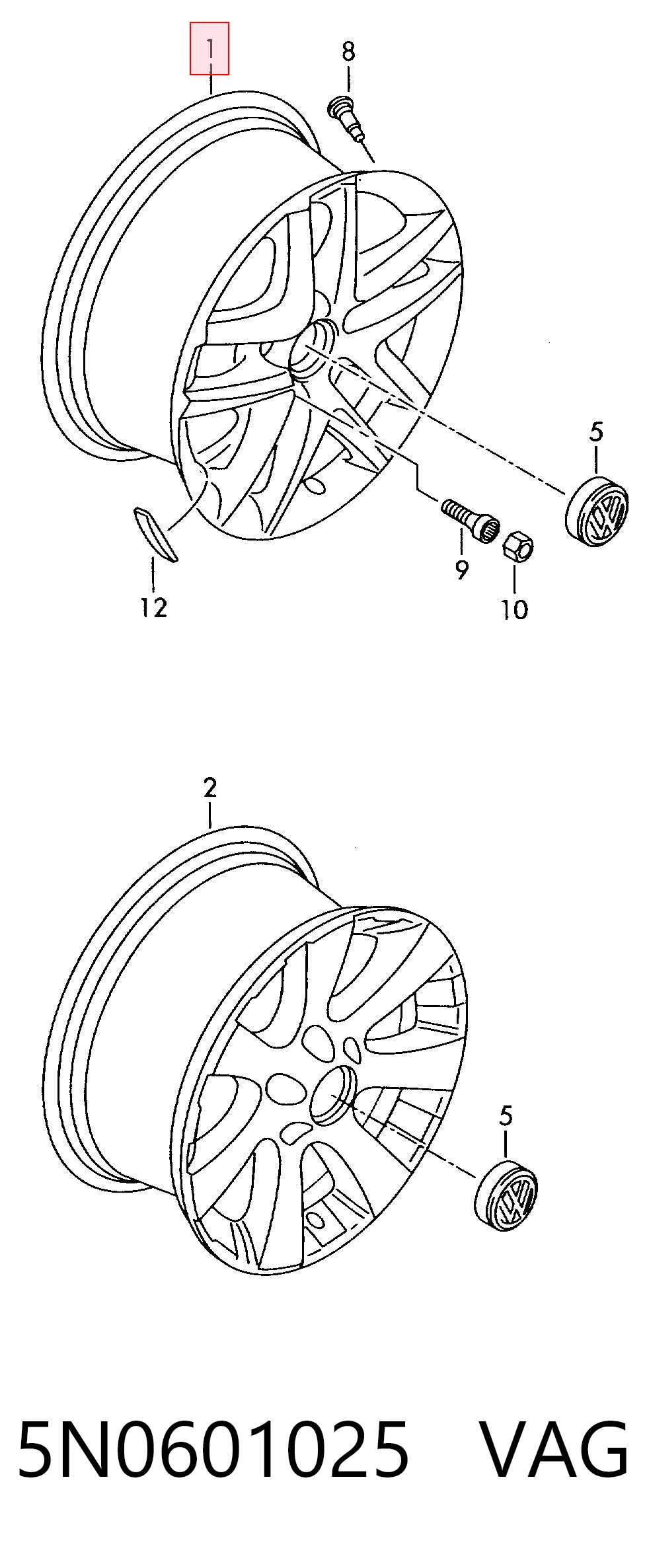 5N0601025 VAG Aros