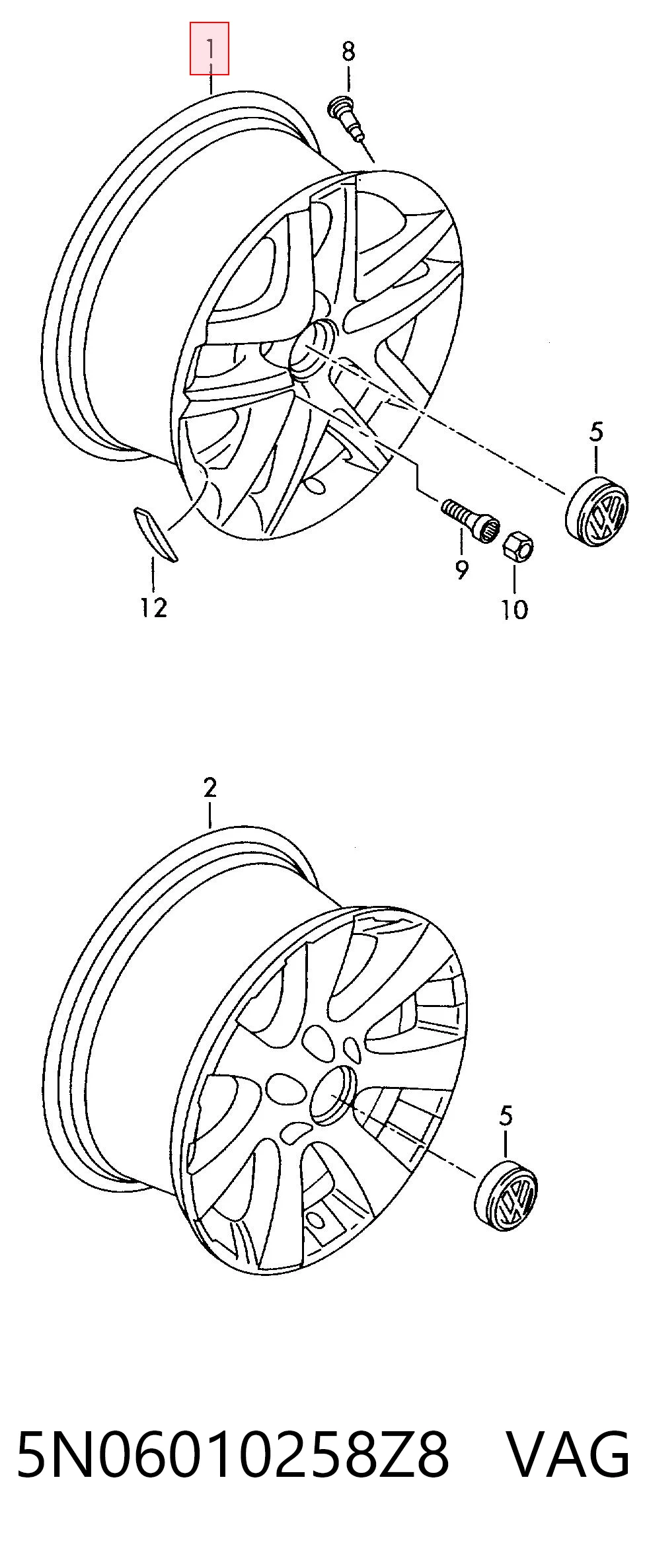 5N06010258Z8 VAG Aros