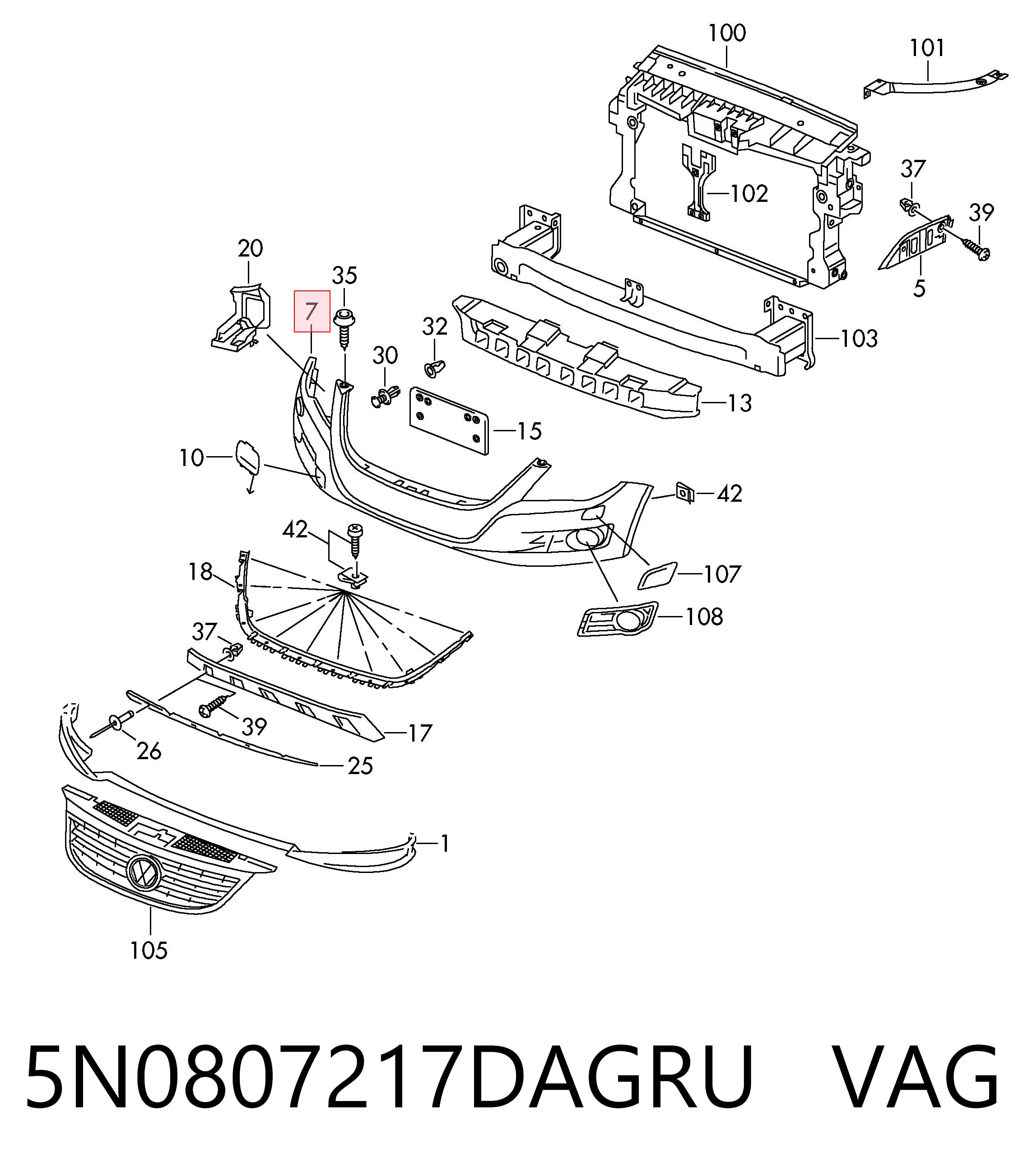 5N0807217DAGRU VAG