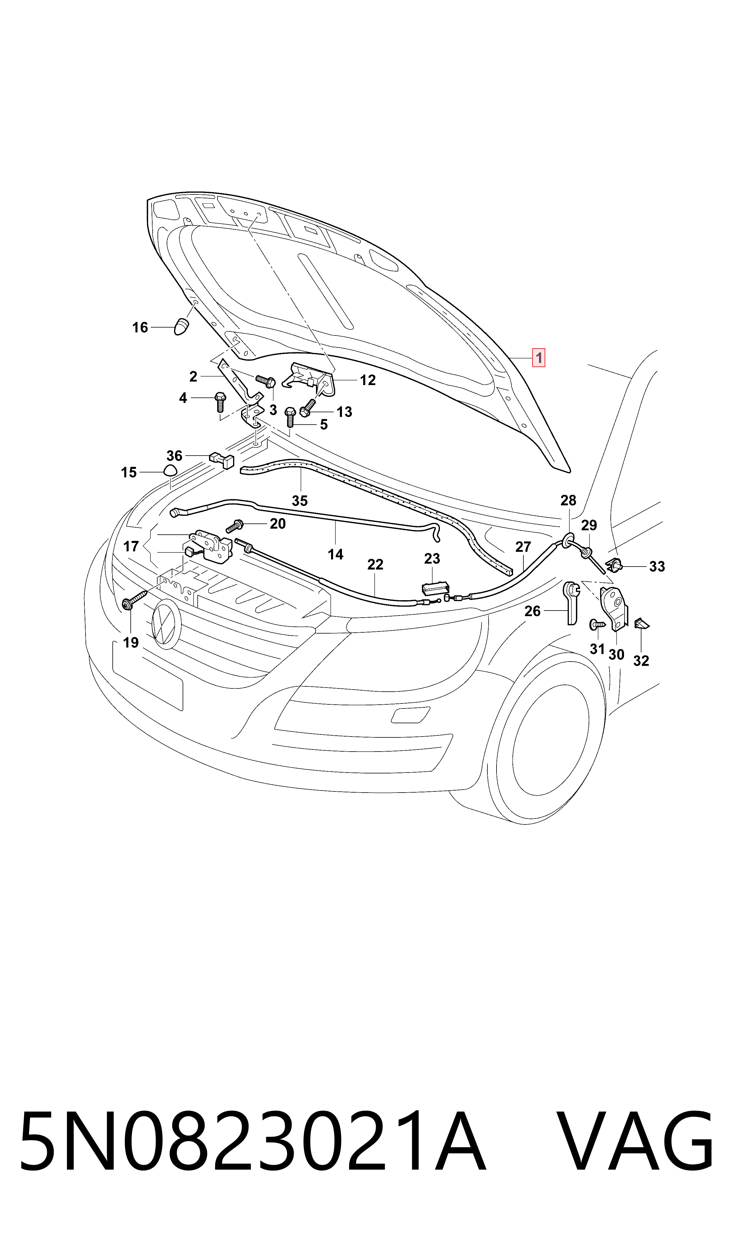 Capó del motor AND 30823013 precio, desde 255,33 EUR