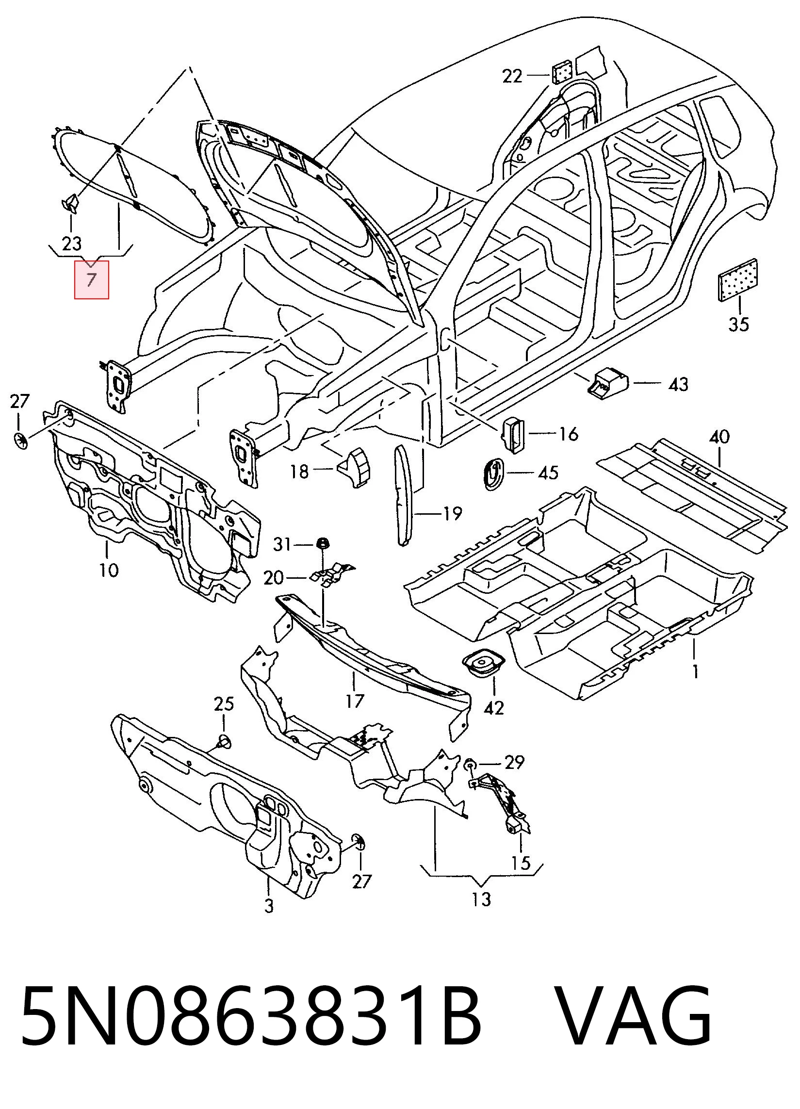 Insonorizante de motor AND 14863014 precio, desde 49,45 EUR