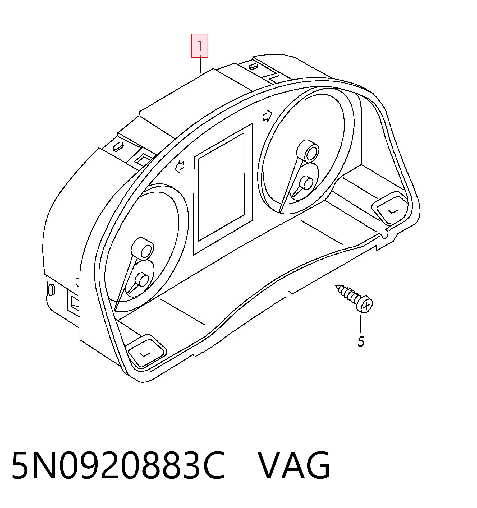 5N0920883C VAG Tablero de instrumentos