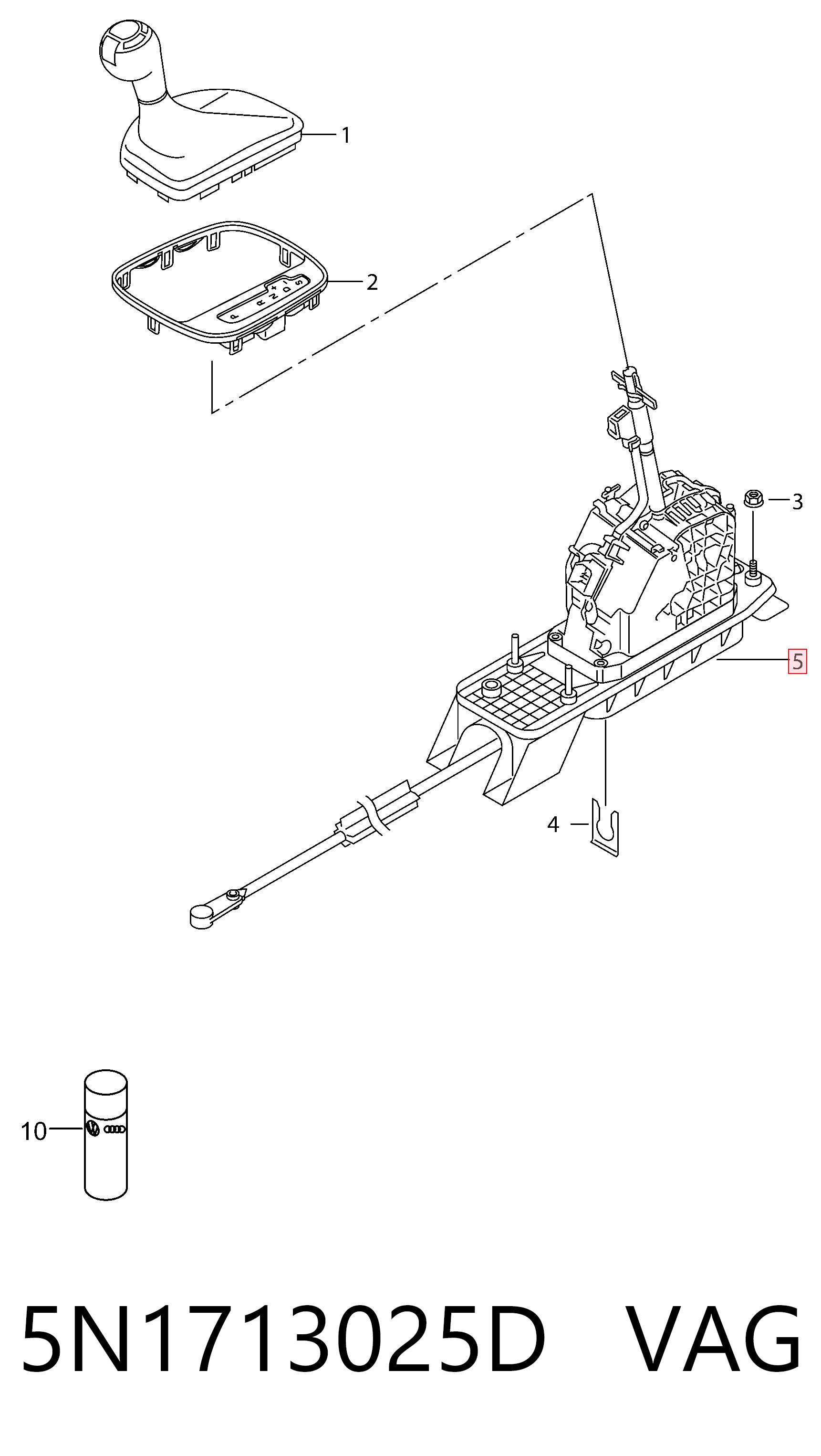 Palanca selectora cambio de marcha para Audi Q3  8UB, 8UG