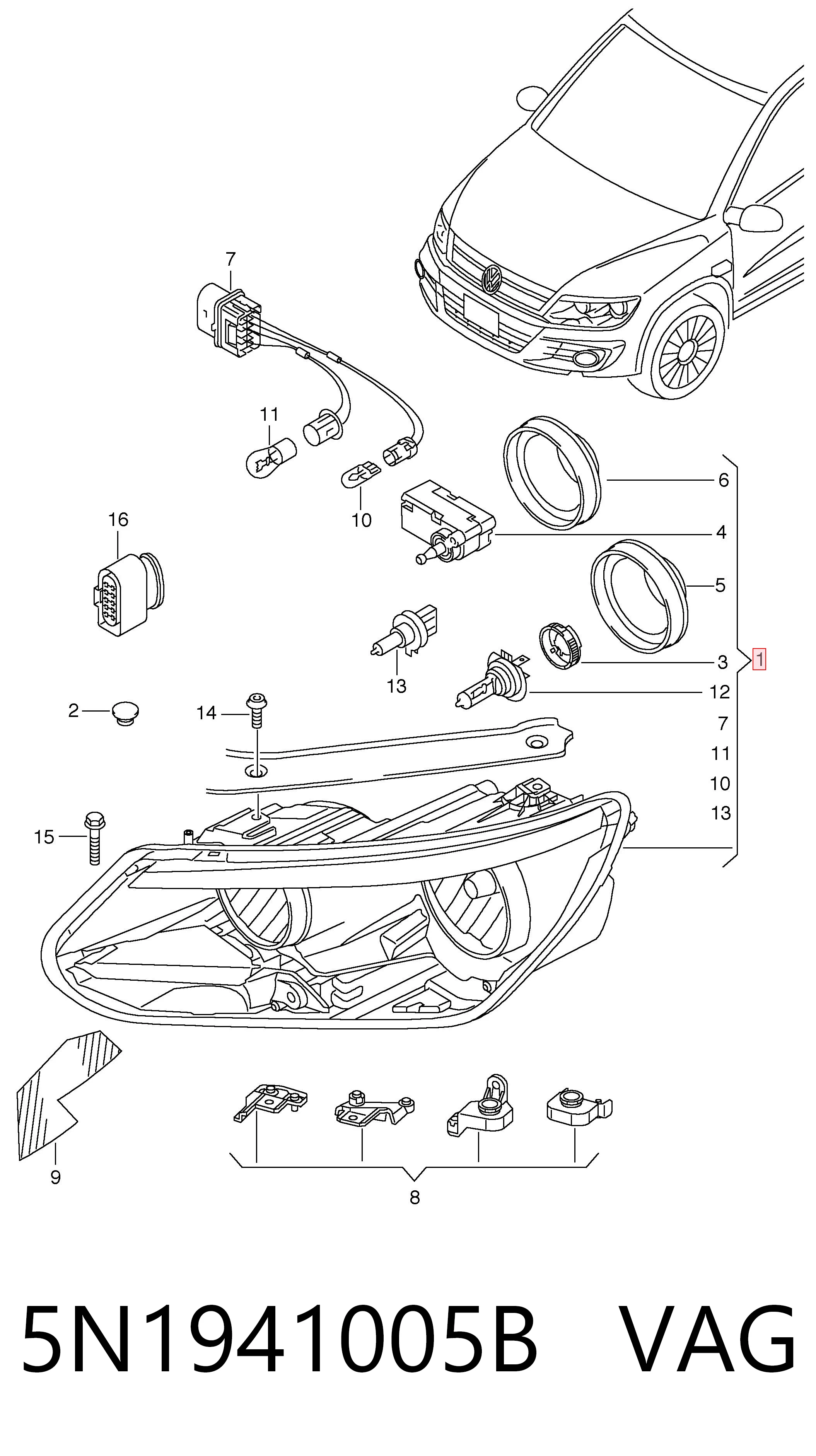 5N1941005B VAG Faros